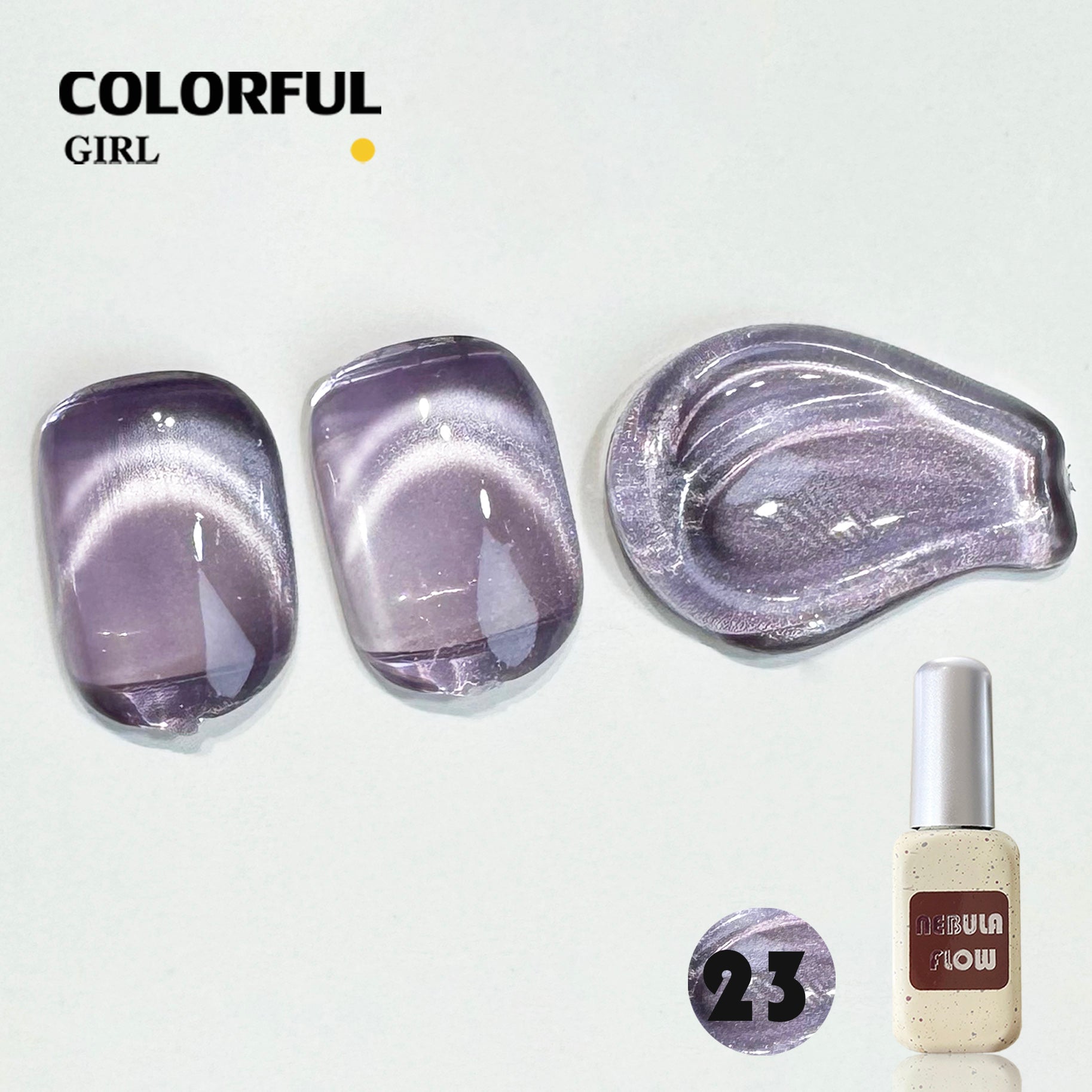 NebulaFlow แบบแยกขวด เบอร์ 1-24 สีเจลแคท อายเนื้อซาติน