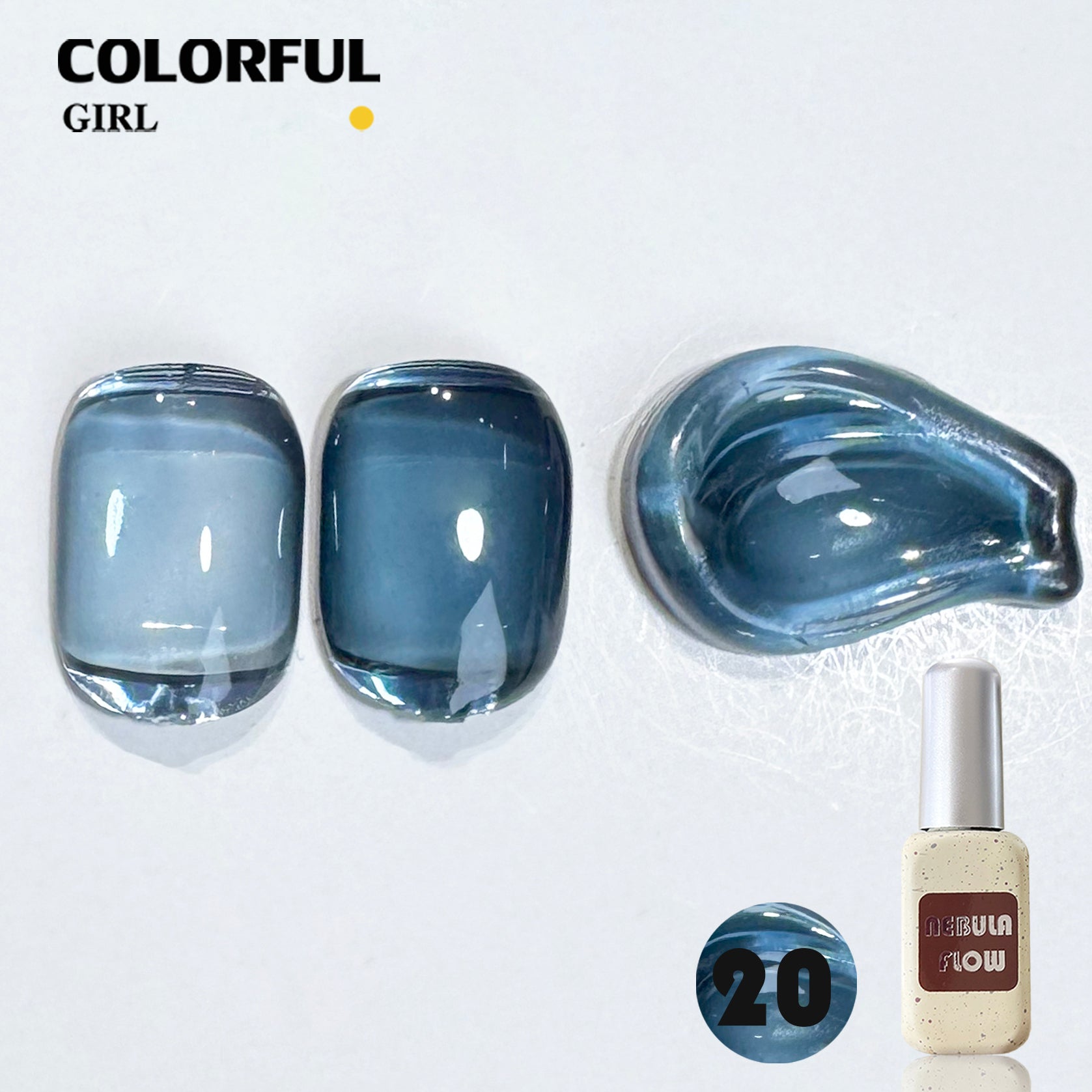NebulNFlow แบบแยกขวด เบอร์ 1-24 สีเจลไซรัป |เนื้อสวยละมุนค่ะ สีลูกกวาด ไม่บางจนเกินไปทาง่าย