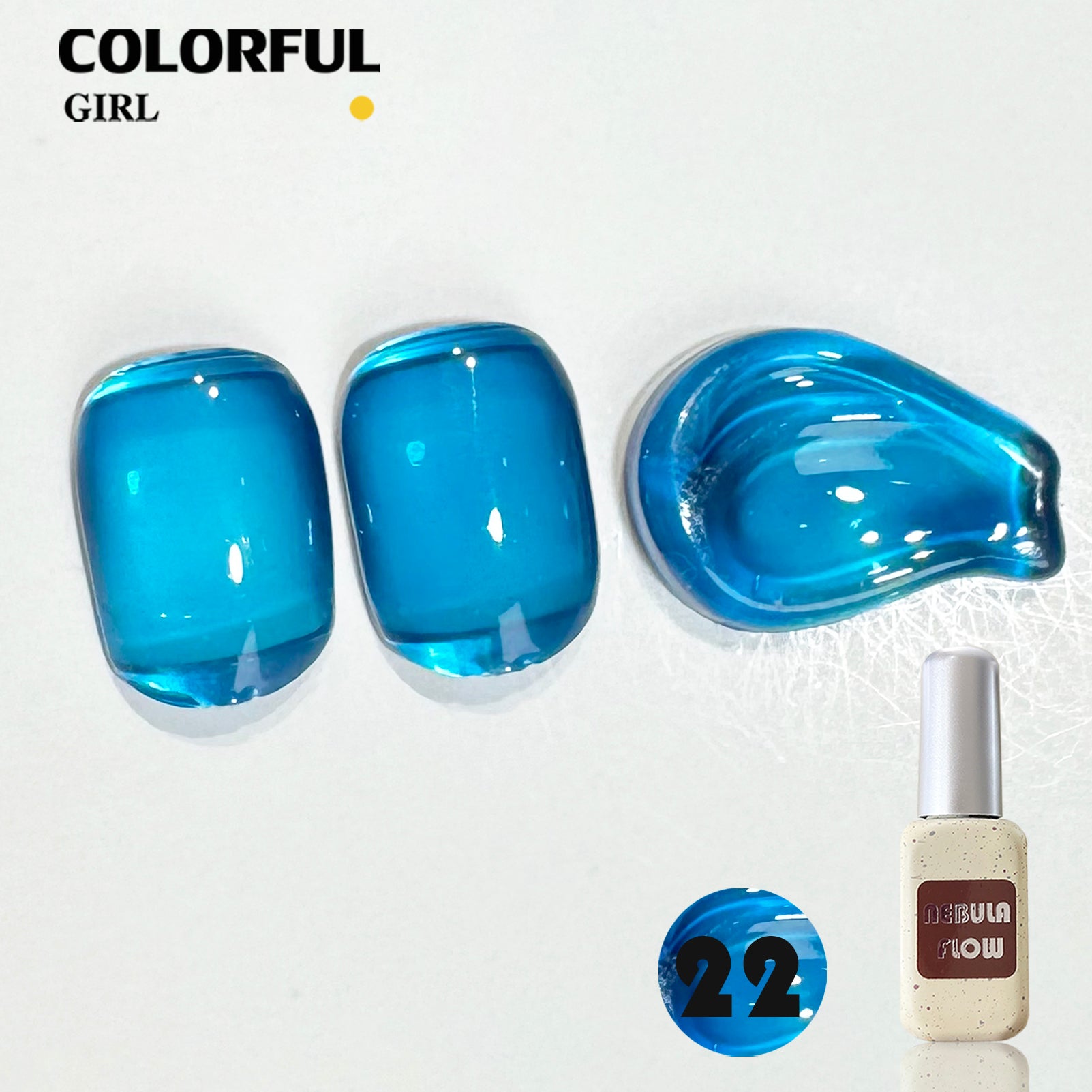 NebulNFlow แบบแยกขวด เบอร์ 1-24 สีเจลไซรัป |เนื้อสวยละมุนค่ะ สีลูกกวาด ไม่บางจนเกินไปทาง่าย