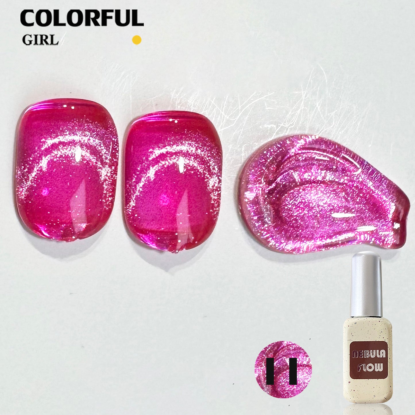 【พร้อมส่ง】NF-021|เบอร์ 1-24 สีเจลแคทอาย แบบแยกขวด NebulNFlow | สีแน่น ต้องอบ ส่งไว วิบวับ สีลูกแก้ว สวยมาก