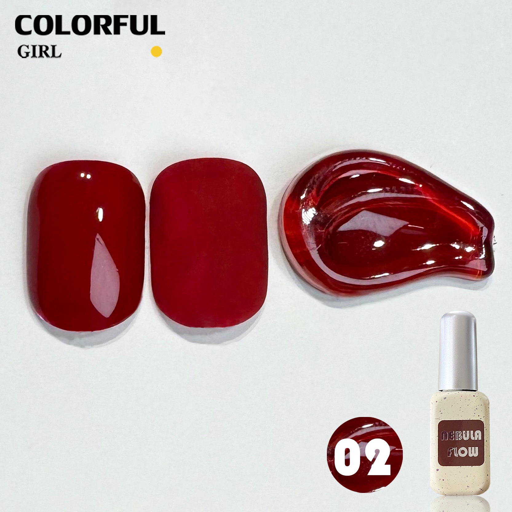 NebulNFlow เบอร์ 1-24 สี เจลสีแดง แบบแยกขวด |สีเจลไซรัป /สีเจลกลิซเตอร์/สีเจลสีพื้น/สีเจลแคทอาย