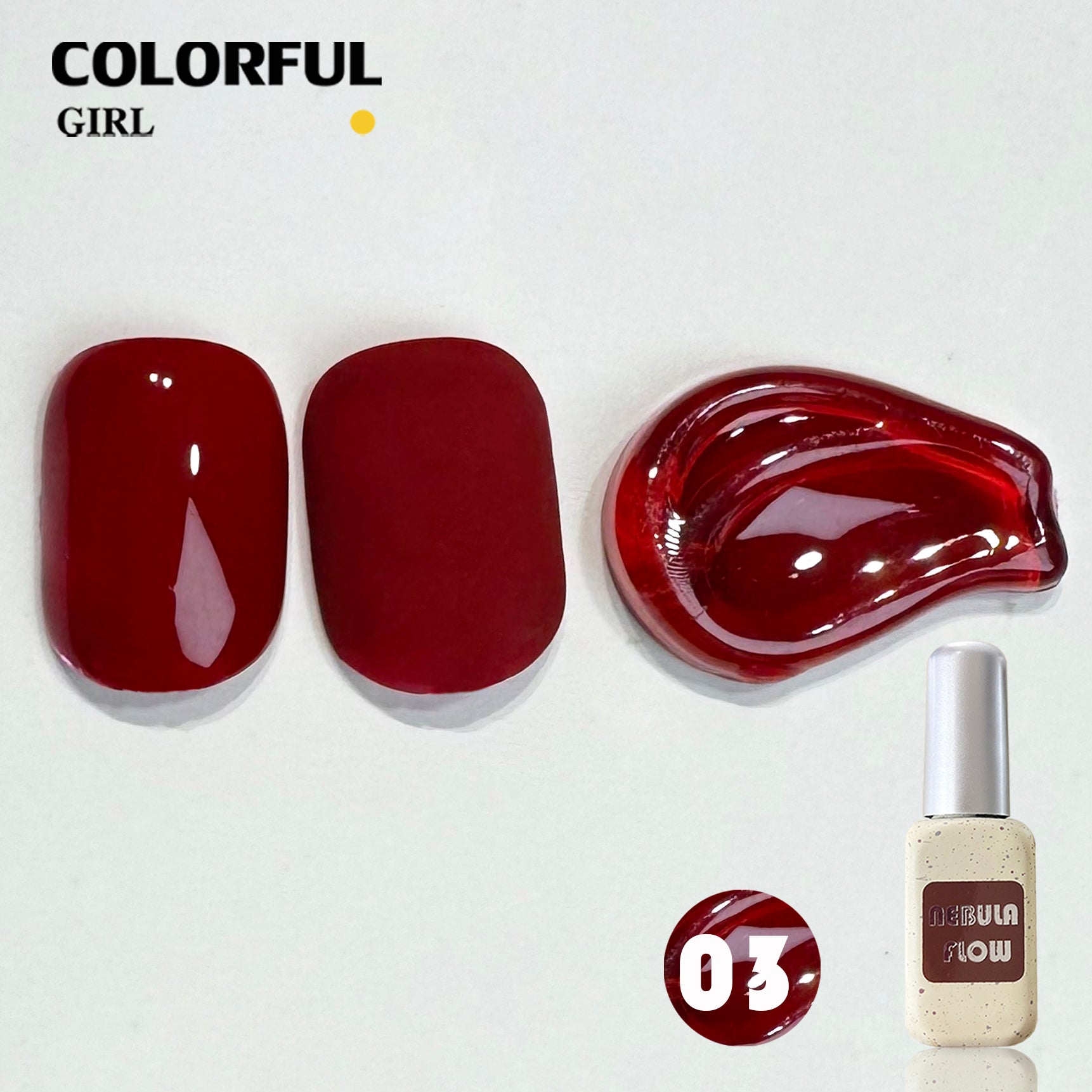 NebulNFlow เบอร์ 1-24 สี เจลสีแดง แบบแยกขวด |สีเจลไซรัป /สีเจลกลิซเตอร์/สีเจลสีพื้น/สีเจลแคทอาย
