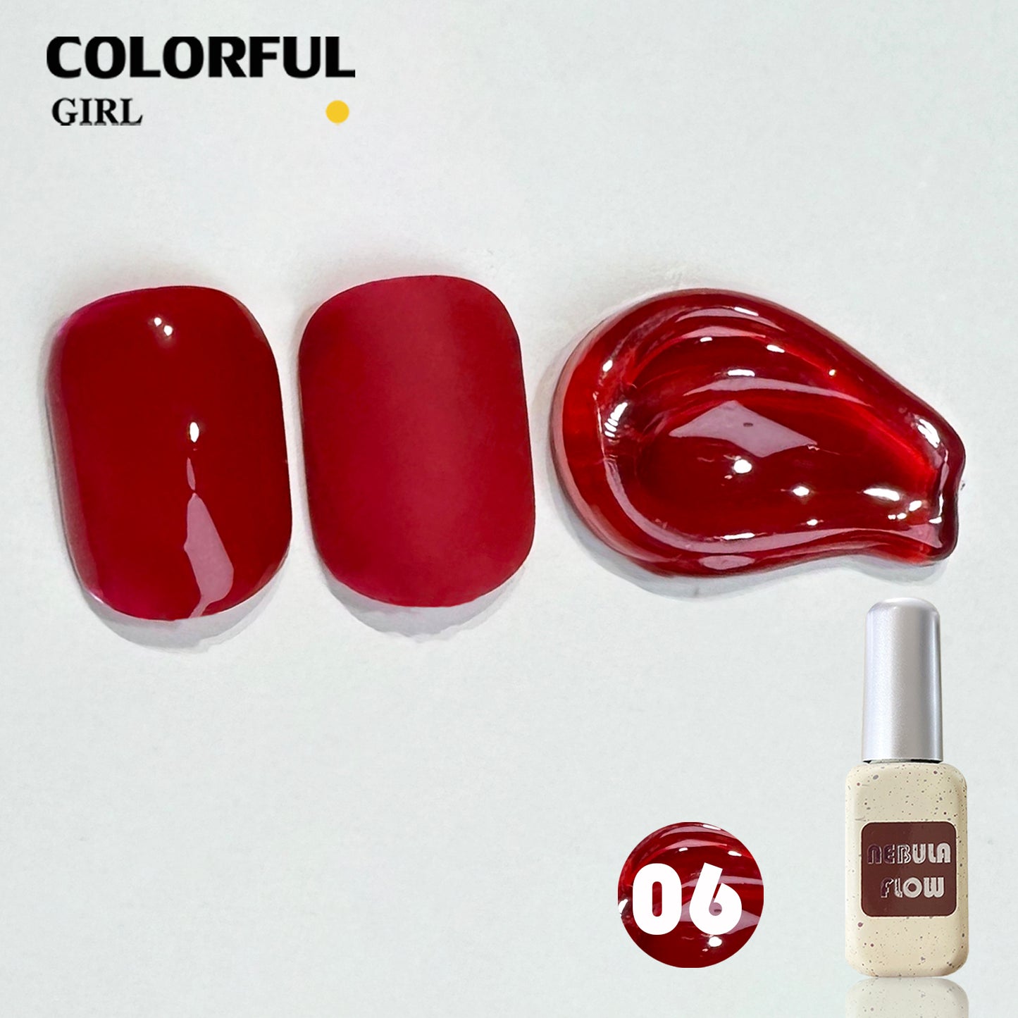 【พร้อมส่ง】NF-022| เบอร์ 1-24 สีเจลสีแดง แบบแยกขวด NebulNFlow|สีเจลไซรัป /สีเจลกลิซเตอร์/สีเจลสีพื้น/สีเจลแคทอาย ต้องอบ  สีแน่น วิบวับ สวยมาก