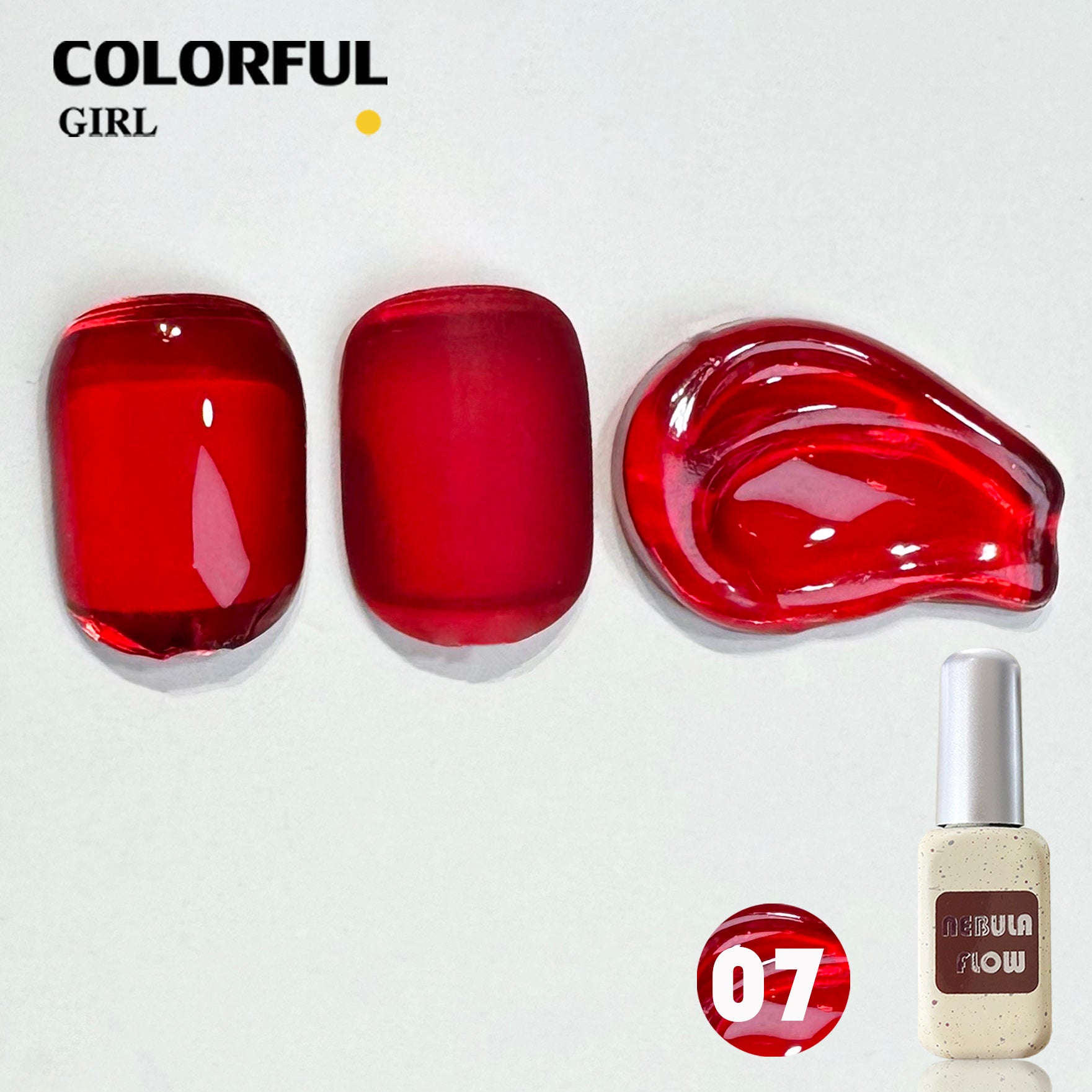 NebulNFlow เบอร์ 1-24 สี เจลสีแดง แบบแยกขวด |สีเจลไซรัป /สีเจลกลิซเตอร์/สีเจลสีพื้น/สีเจลแคทอาย