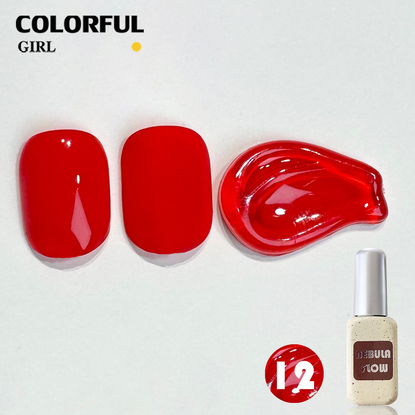NebulNFlow เบอร์ 1-24 สี เจลสีแดง แบบแยกขวด |สีเจลไซรัป /สีเจลกลิซเตอร์/สีเจลสีพื้น/สีเจลแคทอาย