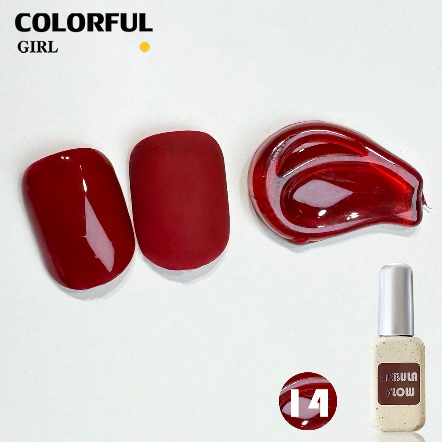 【พร้อมส่ง】NF-022| เบอร์ 1-24 สีเจลสีแดง แบบแยกขวด NebulNFlow|สีเจลไซรัป /สีเจลกลิซเตอร์/สีเจลสีพื้น/สีเจลแคทอาย ต้องอบ  สีแน่น วิบวับ สวยมาก