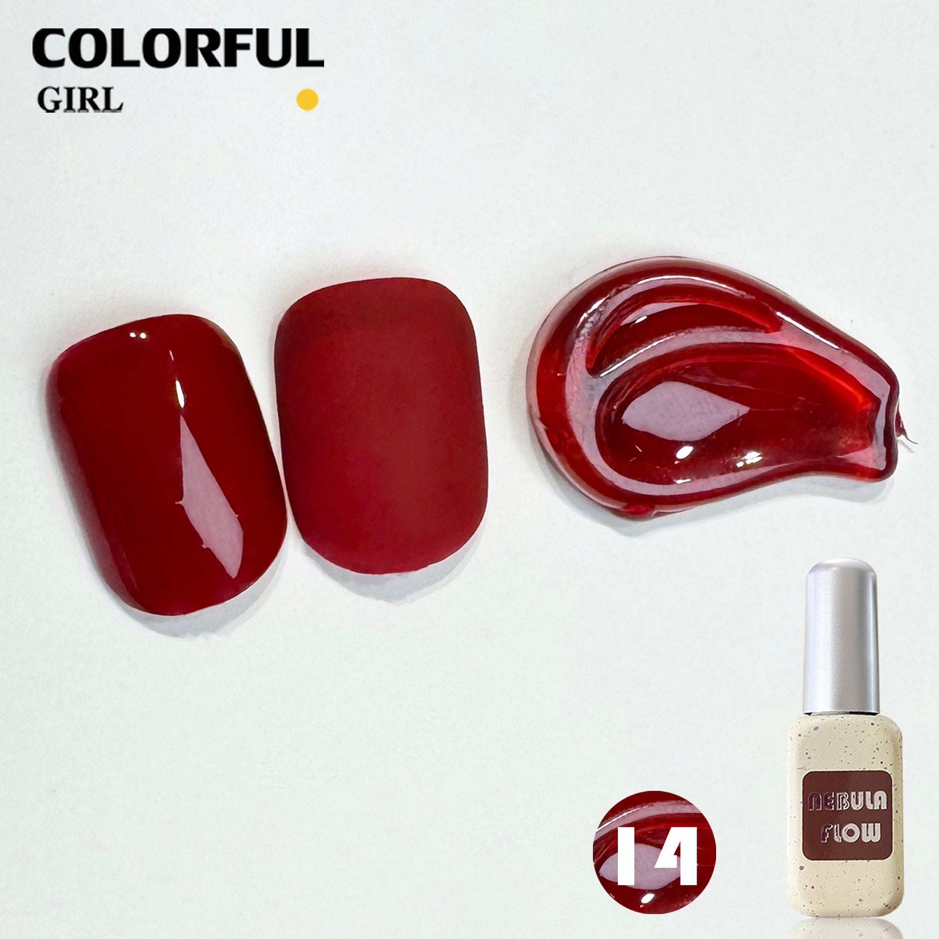 NebulNFlow เบอร์ 1-24 สี เจลสีแดง แบบแยกขวด |สีเจลไซรัป /สีเจลกลิซเตอร์/สีเจลสีพื้น/สีเจลแคทอาย