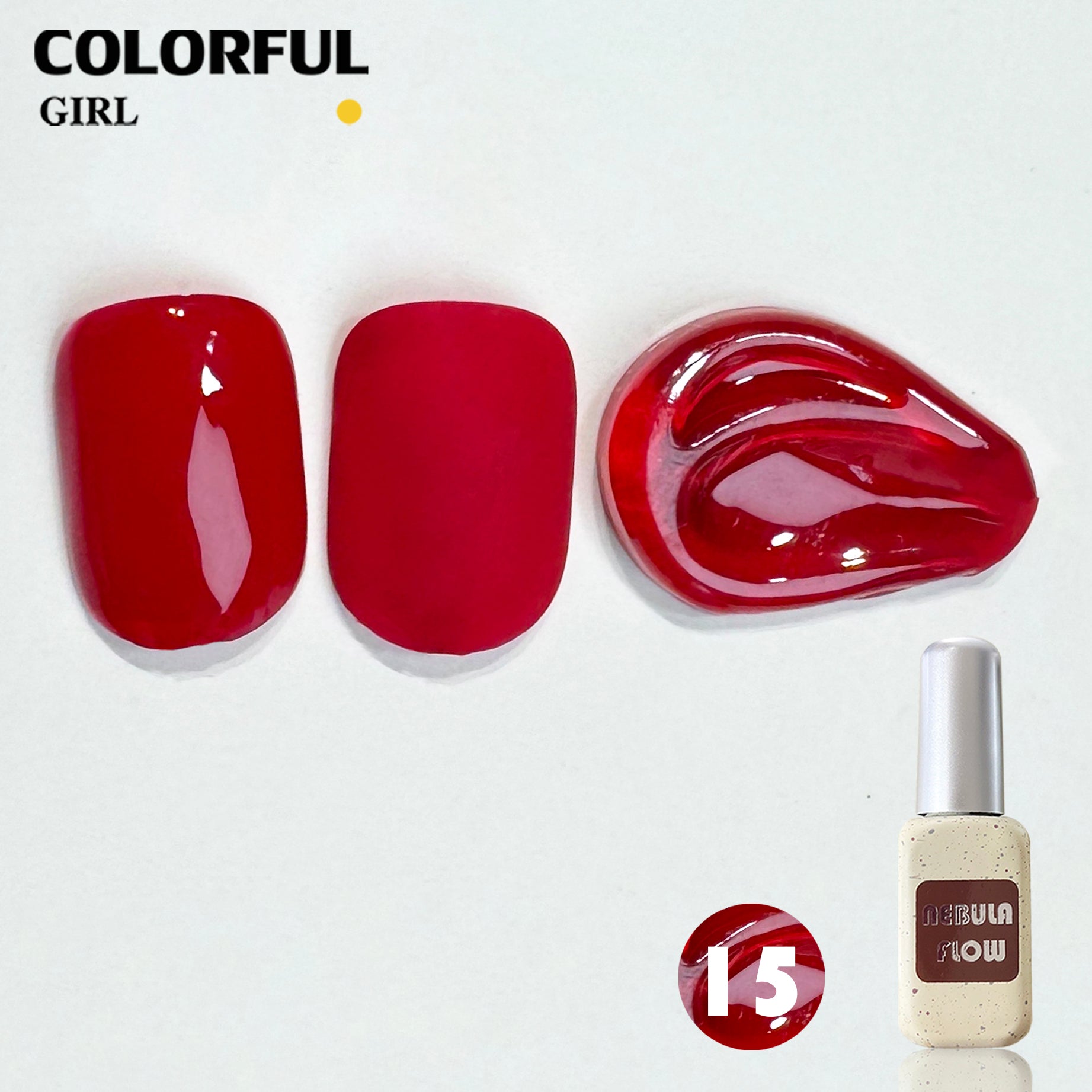 NebulNFlow เบอร์ 1-24 สี เจลสีแดง แบบแยกขวด |สีเจลไซรัป /สีเจลกลิซเตอร์/สีเจลสีพื้น/สีเจลแคทอาย
