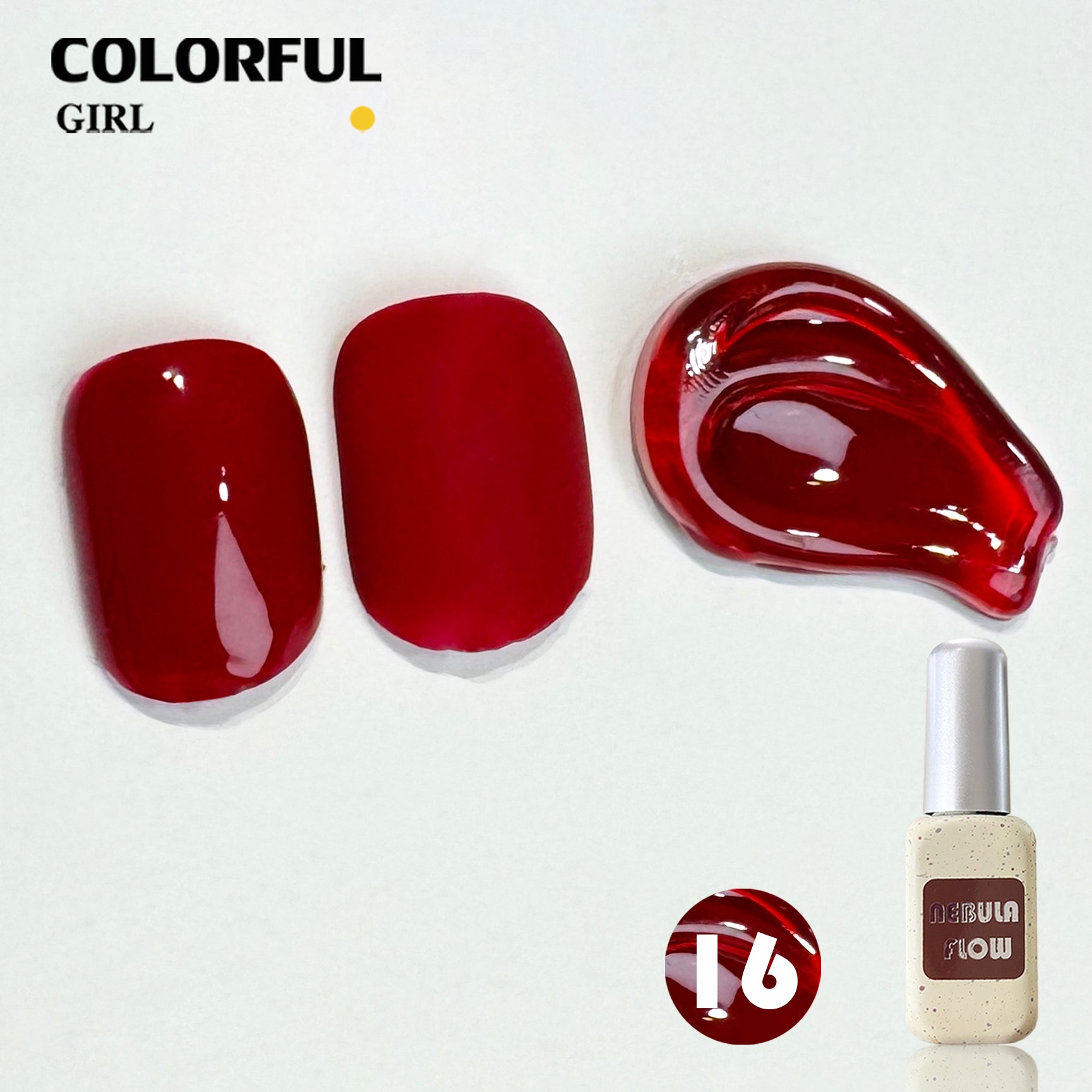 NebulNFlow เบอร์ 1-24 สี เจลสีแดง แบบแยกขวด |สีเจลไซรัป /สีเจลกลิซเตอร์/สีเจลสีพื้น/สีเจลแคทอาย