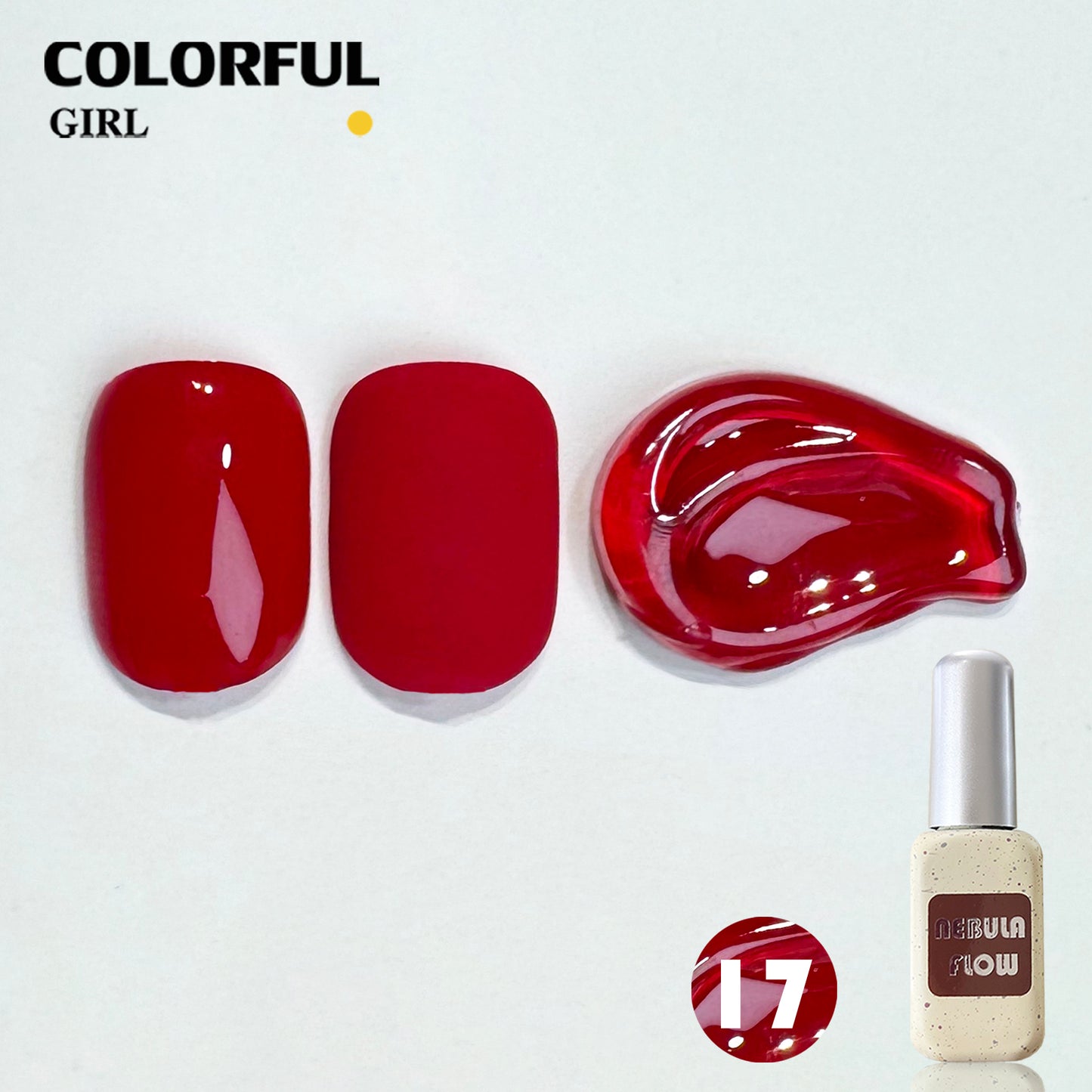 【พร้อมส่ง】NF-022| เบอร์ 1-24 สีเจลสีแดง แบบแยกขวด NebulNFlow|สีเจลไซรัป /สีเจลกลิซเตอร์/สีเจลสีพื้น/สีเจลแคทอาย ต้องอบ  สีแน่น วิบวับ สวยมาก