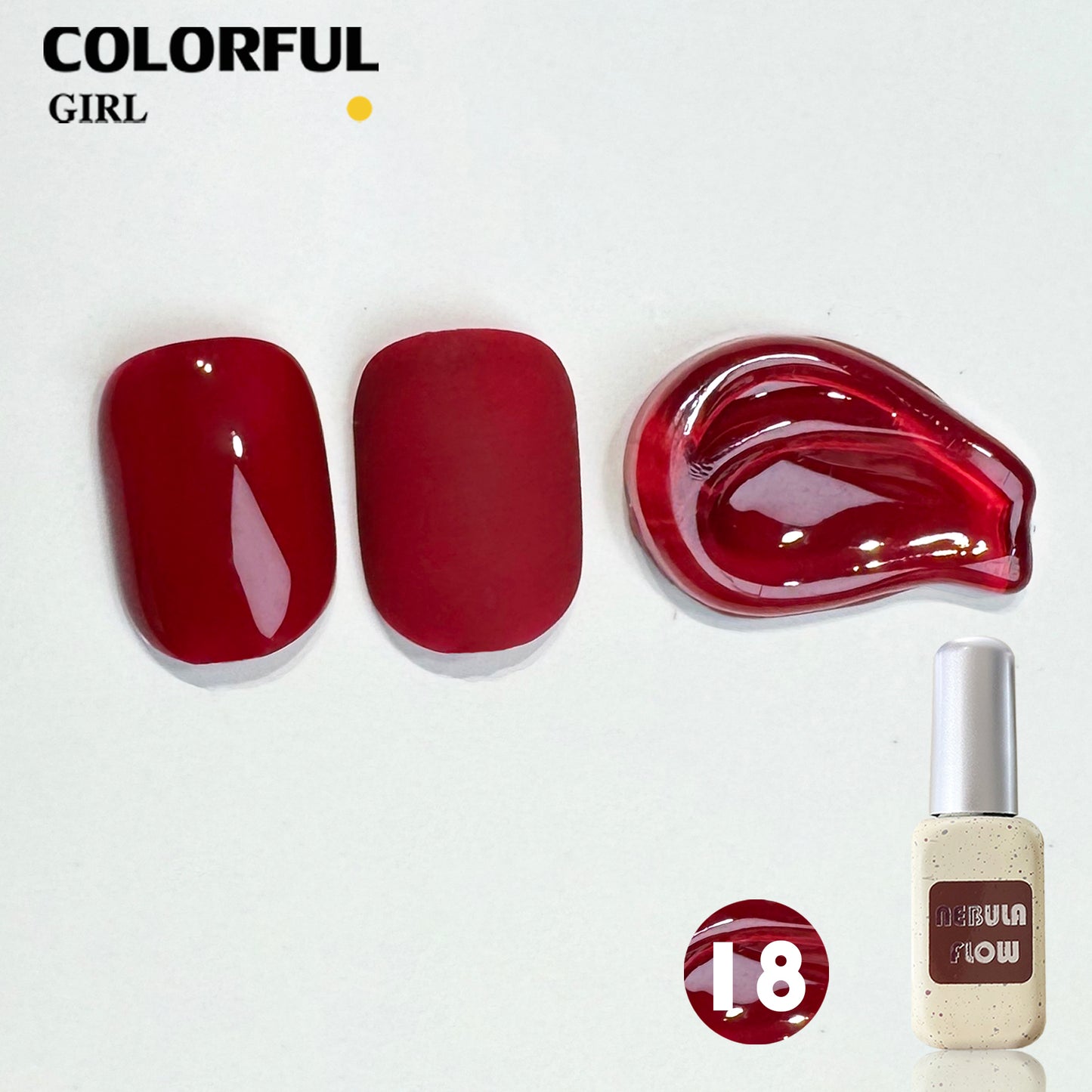 【พร้อมส่ง】NF-022| เบอร์ 1-24 สีเจลสีแดง แบบแยกขวด NebulNFlow|สีเจลไซรัป /สีเจลกลิซเตอร์/สีเจลสีพื้น/สีเจลแคทอาย ต้องอบ  สีแน่น วิบวับ สวยมาก