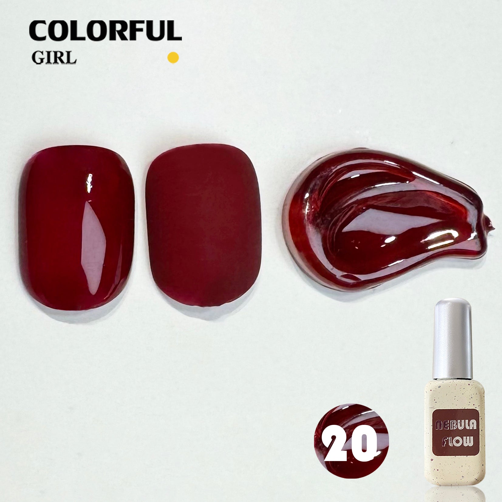 NebulNFlow เบอร์ 1-24 สี เจลสีแดง แบบแยกขวด |สีเจลไซรัป /สีเจลกลิซเตอร์/สีเจลสีพื้น/สีเจลแคทอาย