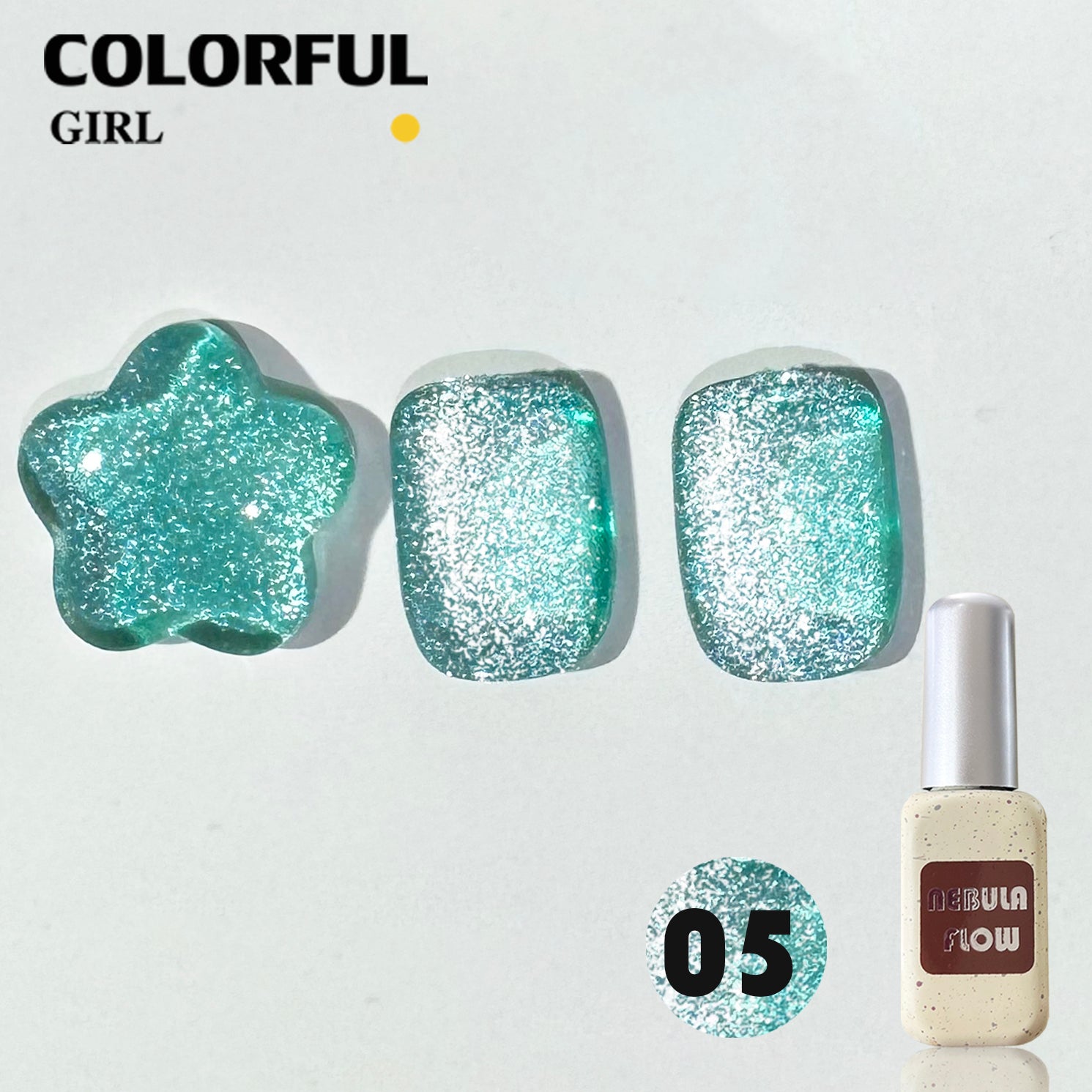NebulNFlow สีลูกแก้ว แบบแยกขวด เบอร์ 1-12 | cat eye สีแน่น วิบวับ