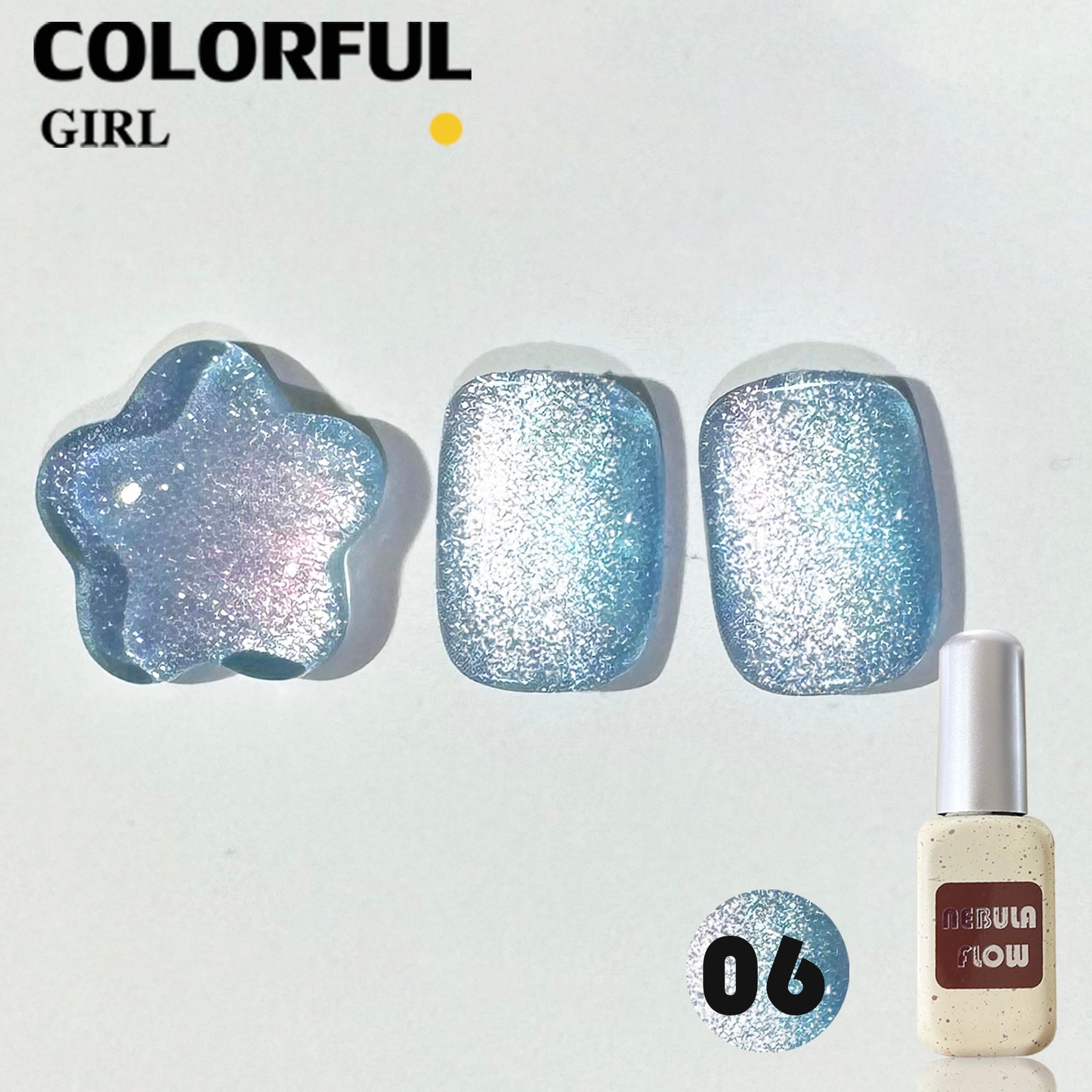NebulNFlow สีลูกแก้ว แบบแยกขวด เบอร์ 1-12 | cat eye สีแน่น วิบวับ