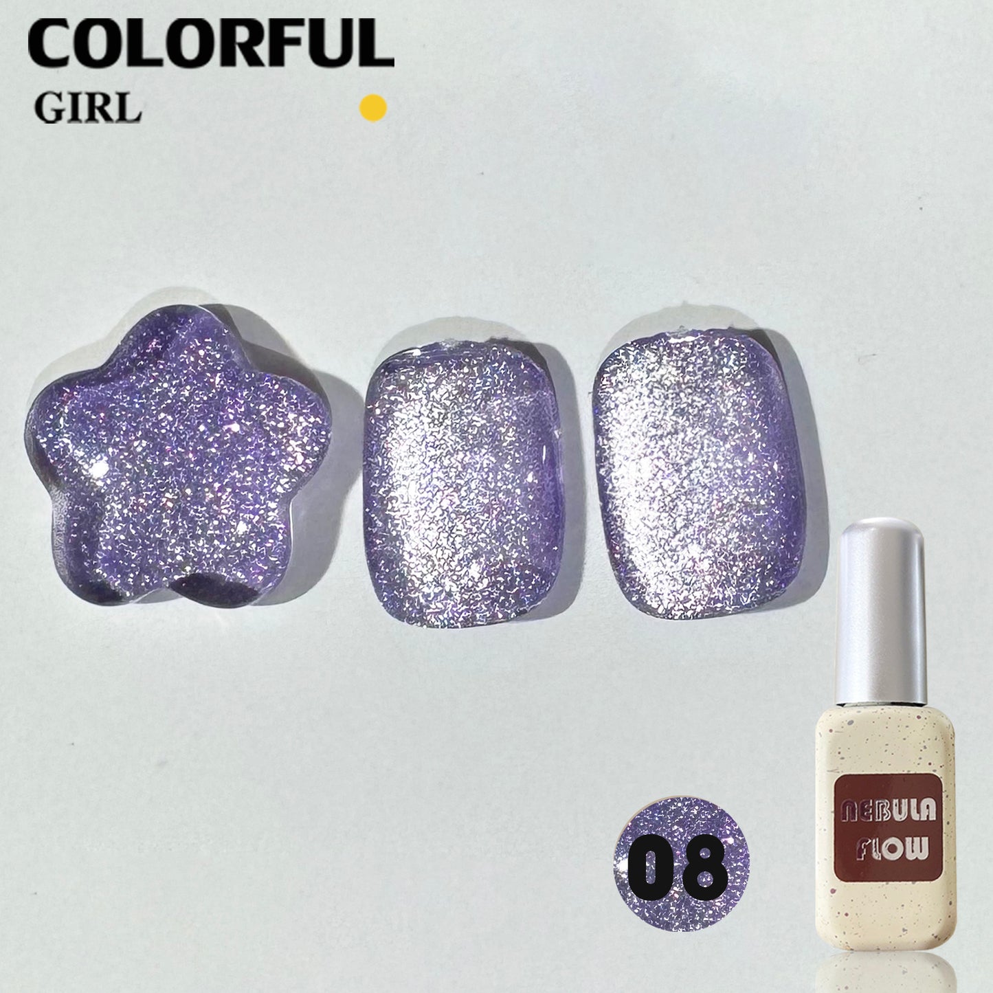 【พร้อมส่ง】NF-001|แบบแยกขวด เบอร์ 1-12 สีลูกแก้ว NebulNFlow |cat eye สีแน่น วิบวับ สวยมาก ต้องอบ ส่งไว