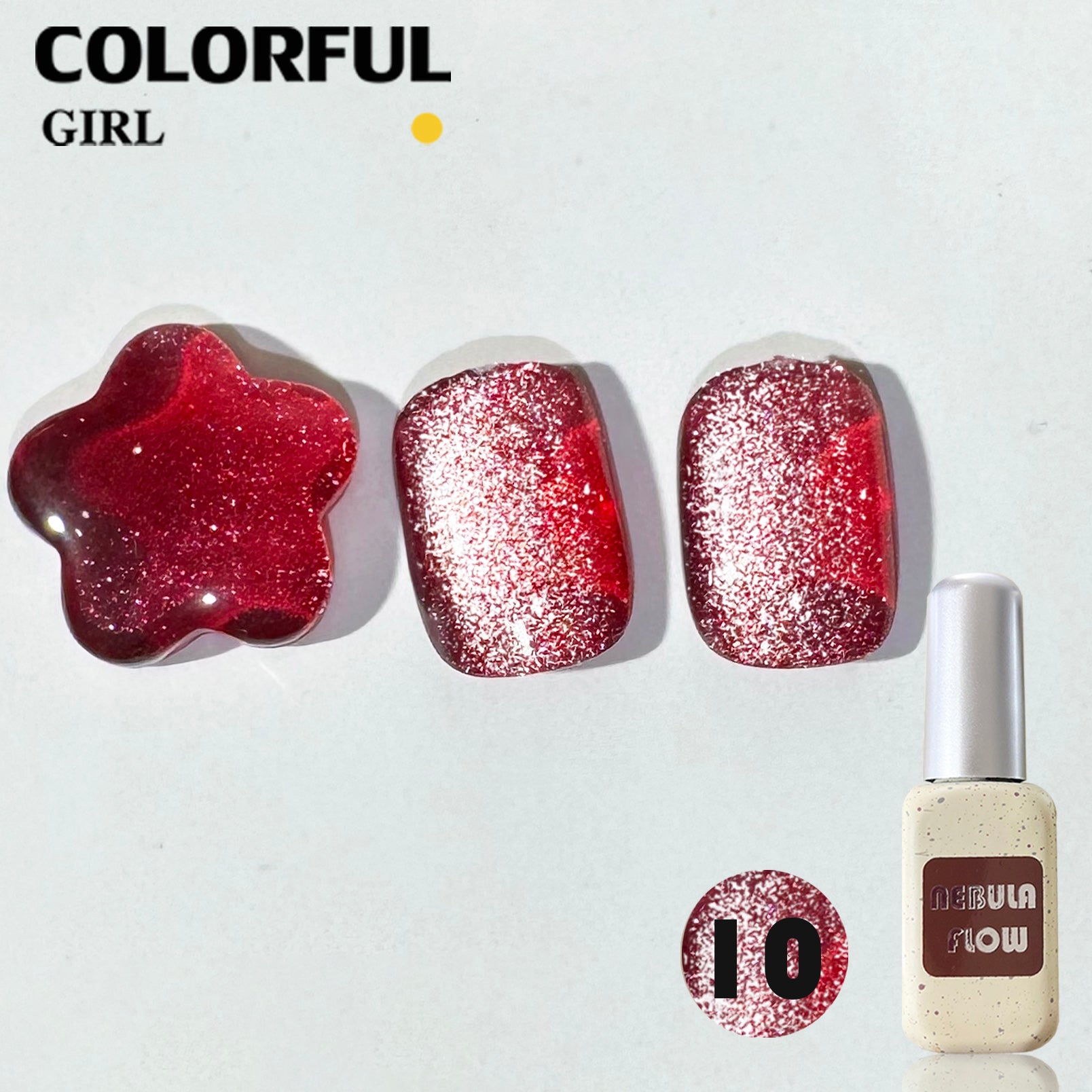 NebulNFlow สีลูกแก้ว แบบแยกขวด เบอร์ 1-12 | cat eye สีแน่น วิบวับ