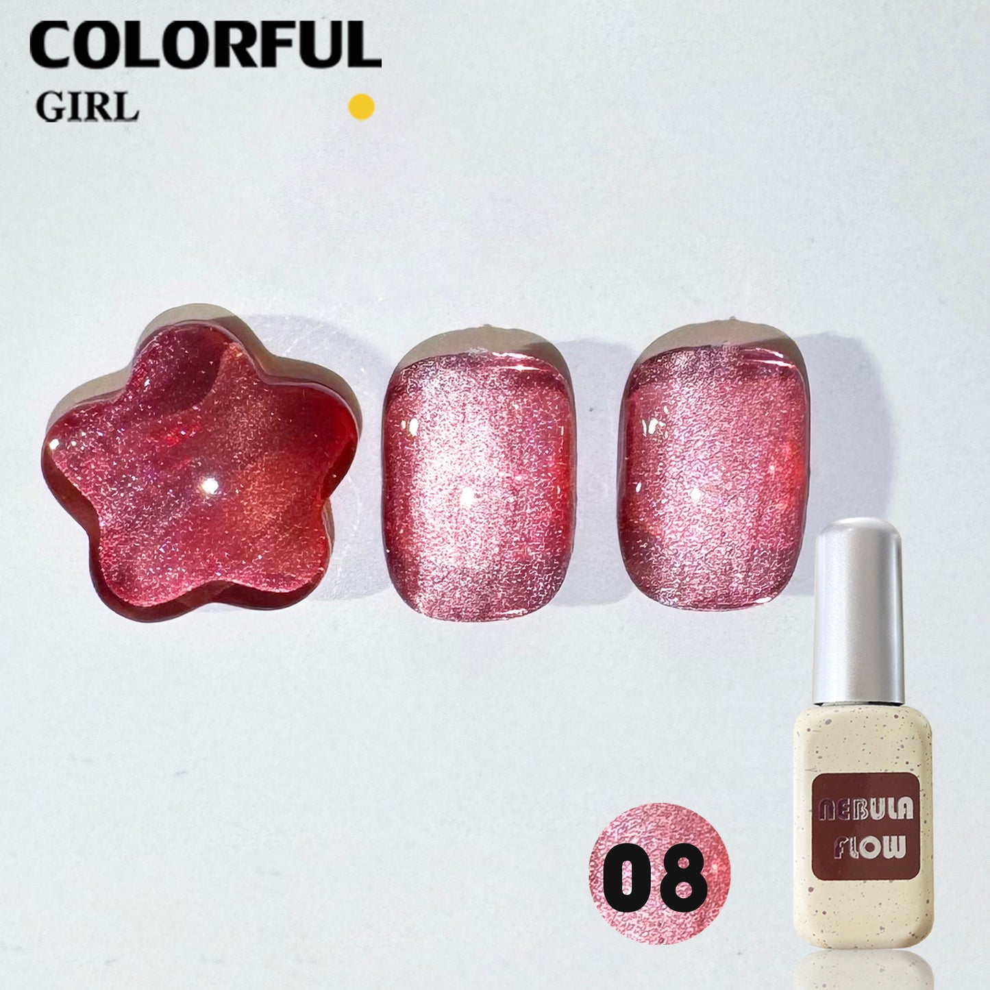 【พร้อมส่ง】NF-002|แบบแยกขวด เบอร์ 1-12 สีเจลแคทอายเนื้อซาติน NebulNFlow |ต้องอบ ส่งไว สีแน่น วิบวับ สีลูกแก้ว สีเจลแคทอาย สวยมาก