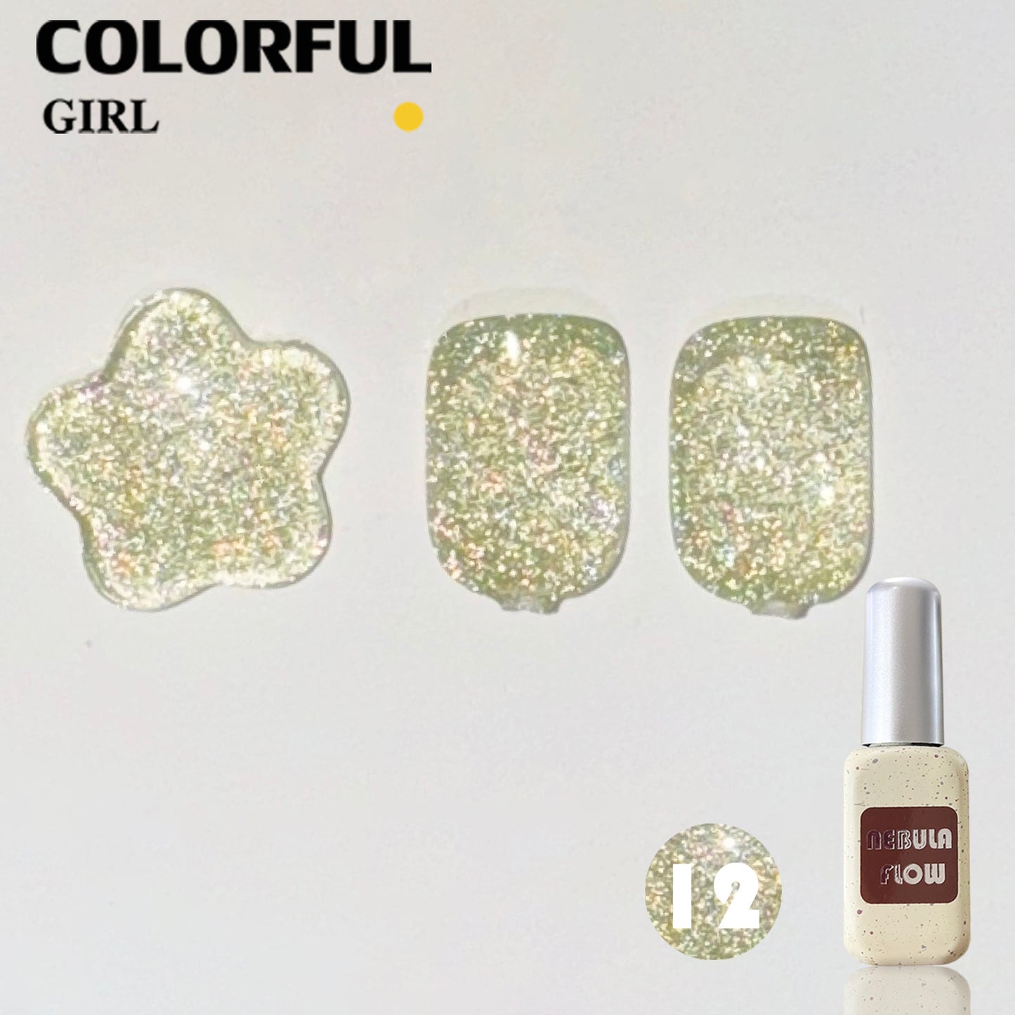 【พร้อมส่ง】NF-004|เบอร์ 1-12 แบบแยกขวด สีเจลแฟลช NebulNFlow | สีเล็บเจล ต้องอบ ส่งไว แถม ชาร์ทสี ยาทาเล็บเจล