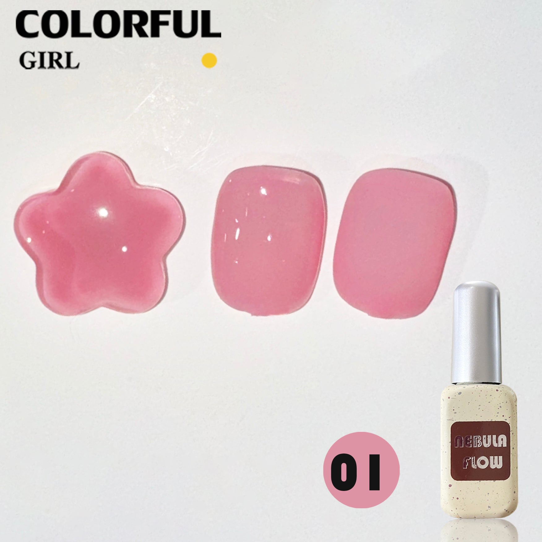 NebulNFlow สีไซรัป แบบแยกขวด เบอร์ 1-12 | สี Ice Peach สีธรรมชาติ ใกล้เคียงเล็บจริง