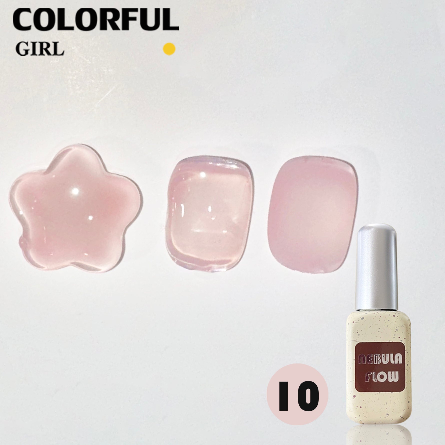 NebulNFlow สีไซรัป แบบแยกขวด เบอร์ 1-12 | สี Ice Peach สีธรรมชาติ ใกล้เคียงเล็บจริง