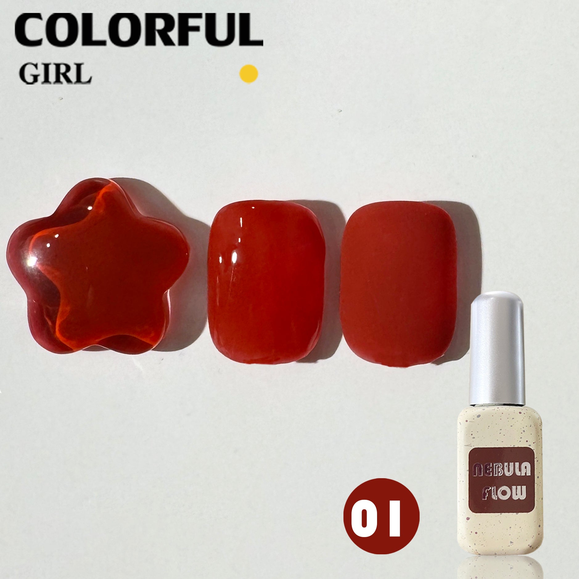 NebulNFlow แบบแยกขวด เบอร์ 1-12 สีเจลสีแดง | สีเจลสีพื้น/สีเจลแคทอาย/สีเจลกลิซเตอร์/สีเจลไซรัป