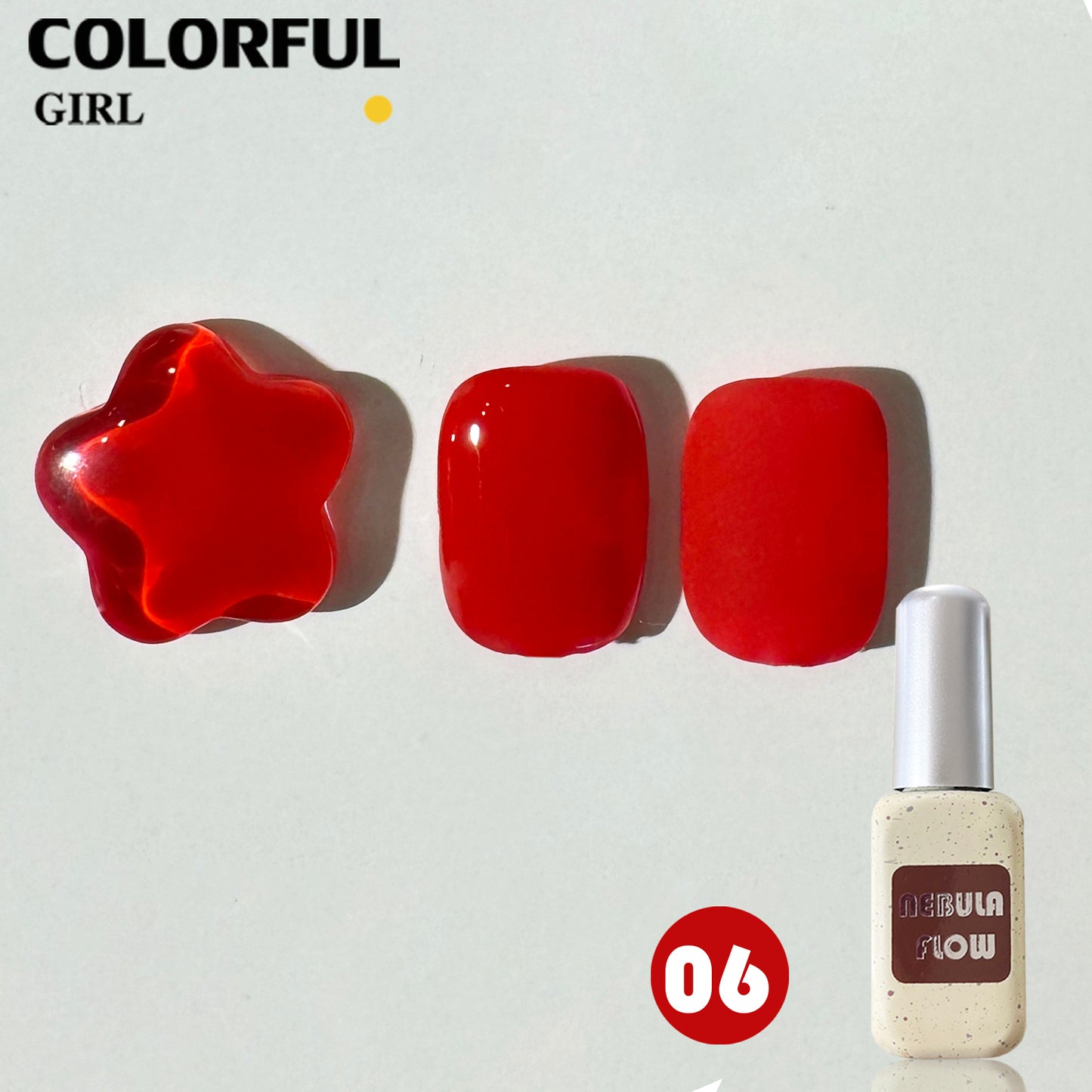 【พร้อมส่ง】NF-007|เบอร์ 1-12 แบบแยกขวด สีเจลสีแดง NebulNFlow| สีเจลสีพื้น/สีเจลแคทอาย/สีเจลกลิซเตอร์/สีเจลไซรัป วิบวับ สีแน่น ต้องอบ สวยมาก "