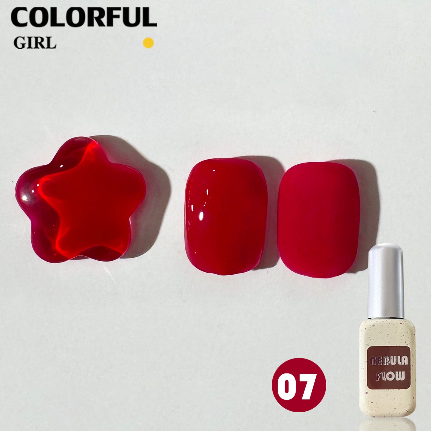 【พร้อมส่ง】NF-007|เบอร์ 1-12 แบบแยกขวด สีเจลสีแดง NebulNFlow| สีเจลสีพื้น/สีเจลแคทอาย/สีเจลกลิซเตอร์/สีเจลไซรัป วิบวับ สีแน่น ต้องอบ สวยมาก "