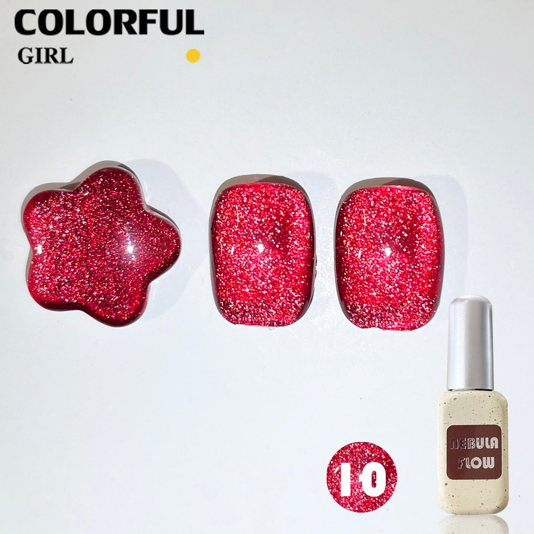 NebulNFlow แบบแยกขวด เบอร์ 1-12 สีเจลสีแดง | สีเจลสีพื้น/สีเจลแคทอาย/สีเจลกลิซเตอร์/สีเจลไซรัป