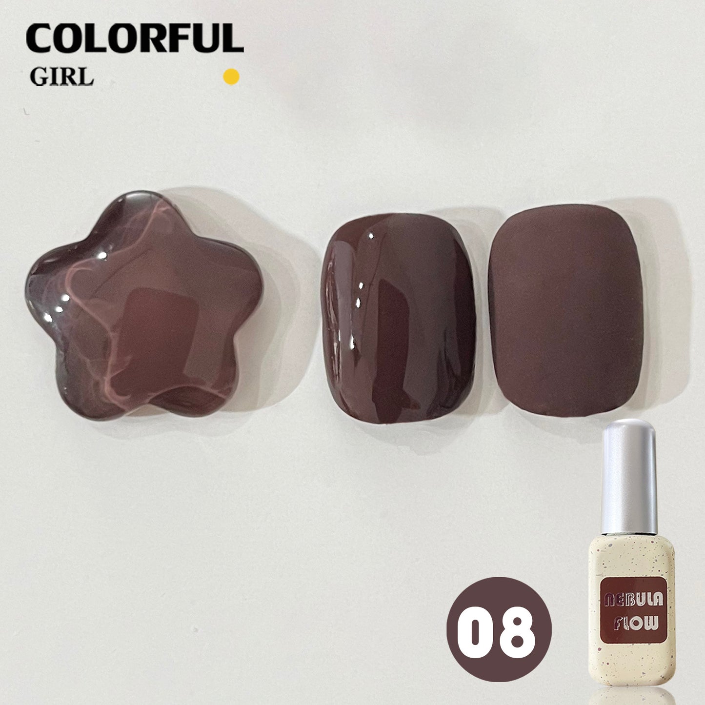 【พร้อมส่ง】 NF-009|12สี แบบแยกขวด สีเจลสีน้ำตาล NebulNFlow|     สีเจลสีพื้น/ สีเจลกลิซเตอร์/สีเจลไซรัป  วิบวับ สวยมาก สีแน่น ต้องอบ