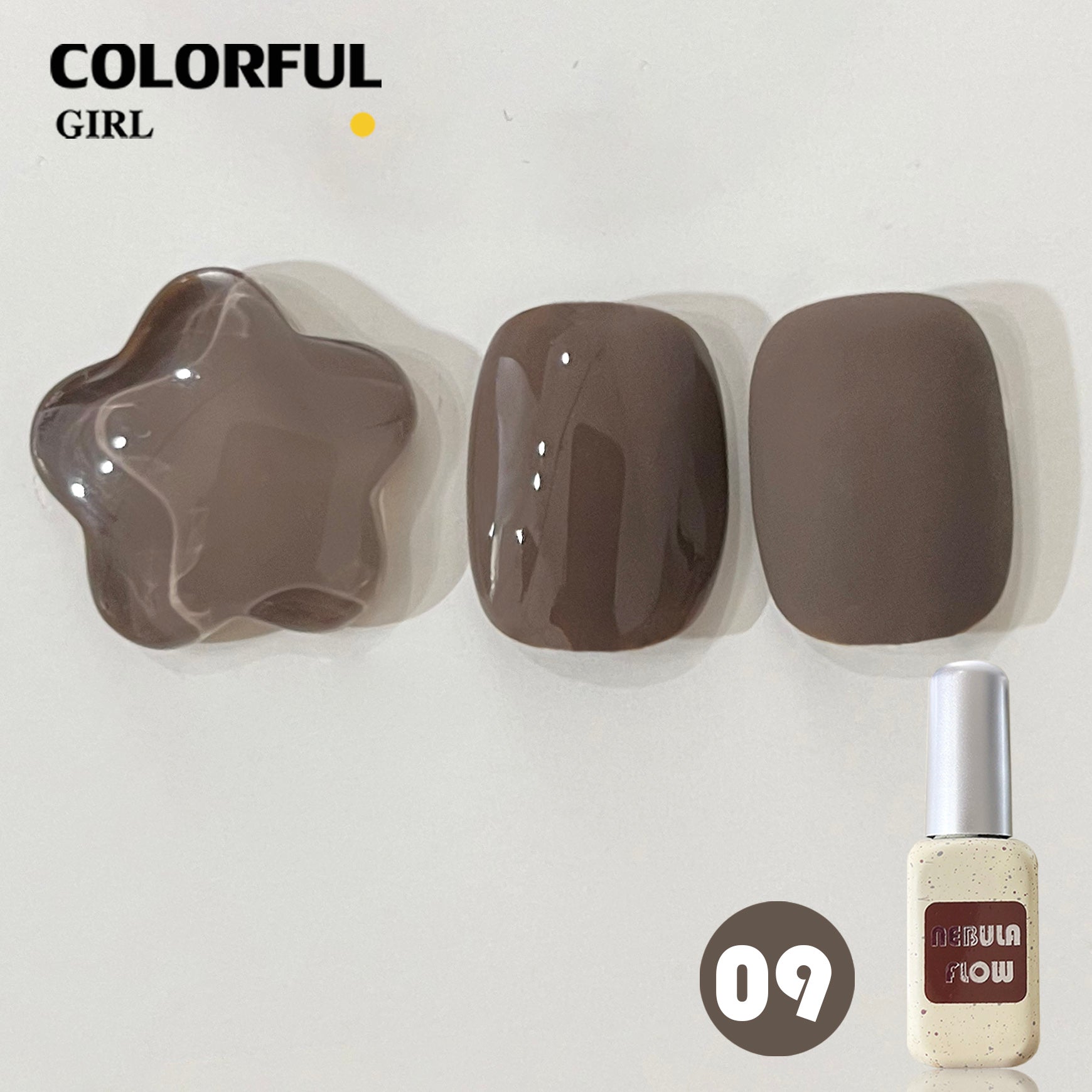 【พร้อมส่ง】 NF-009|12สี แบบแยกขวด สีเจลสีน้ำตาล NebulNFlow| สีเจลสีพื้น/ สีเจลกลิซเตอร์/สีเจลไซรัป วิบวับ สวยมาก สีแน่น ต้องอบ