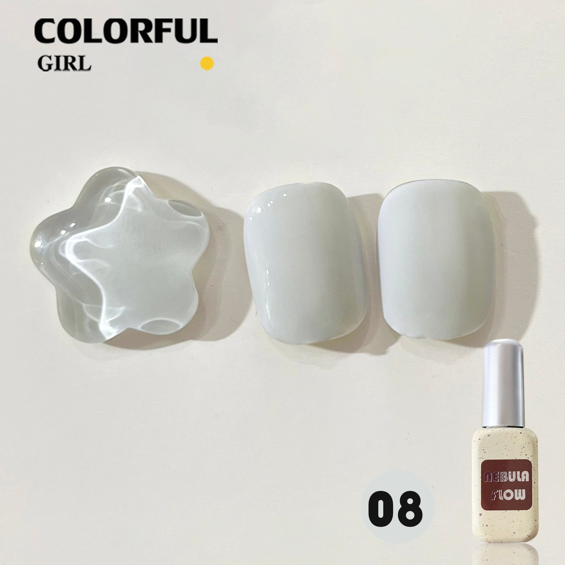 NebulaFlow 12สี แบบแยกขวด |สีเจลสีพื้น/สีเจลกลิซเตอร์ (ชาร์ทโทนน้ำเงิน)