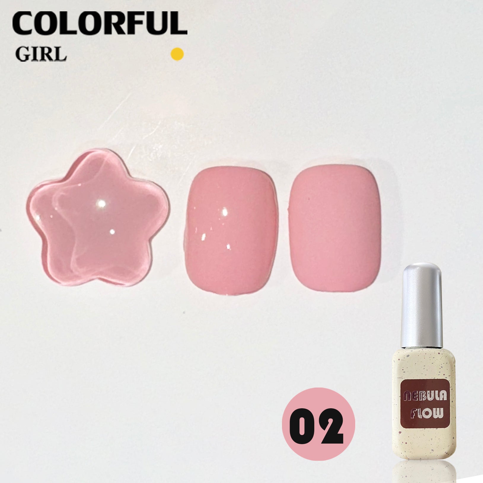 NebulNFlow แบบแยกขวด สีชมพู เบอร์ 1-12 | สีเจลกลิซเตอร์/สีเจลสีพื้น