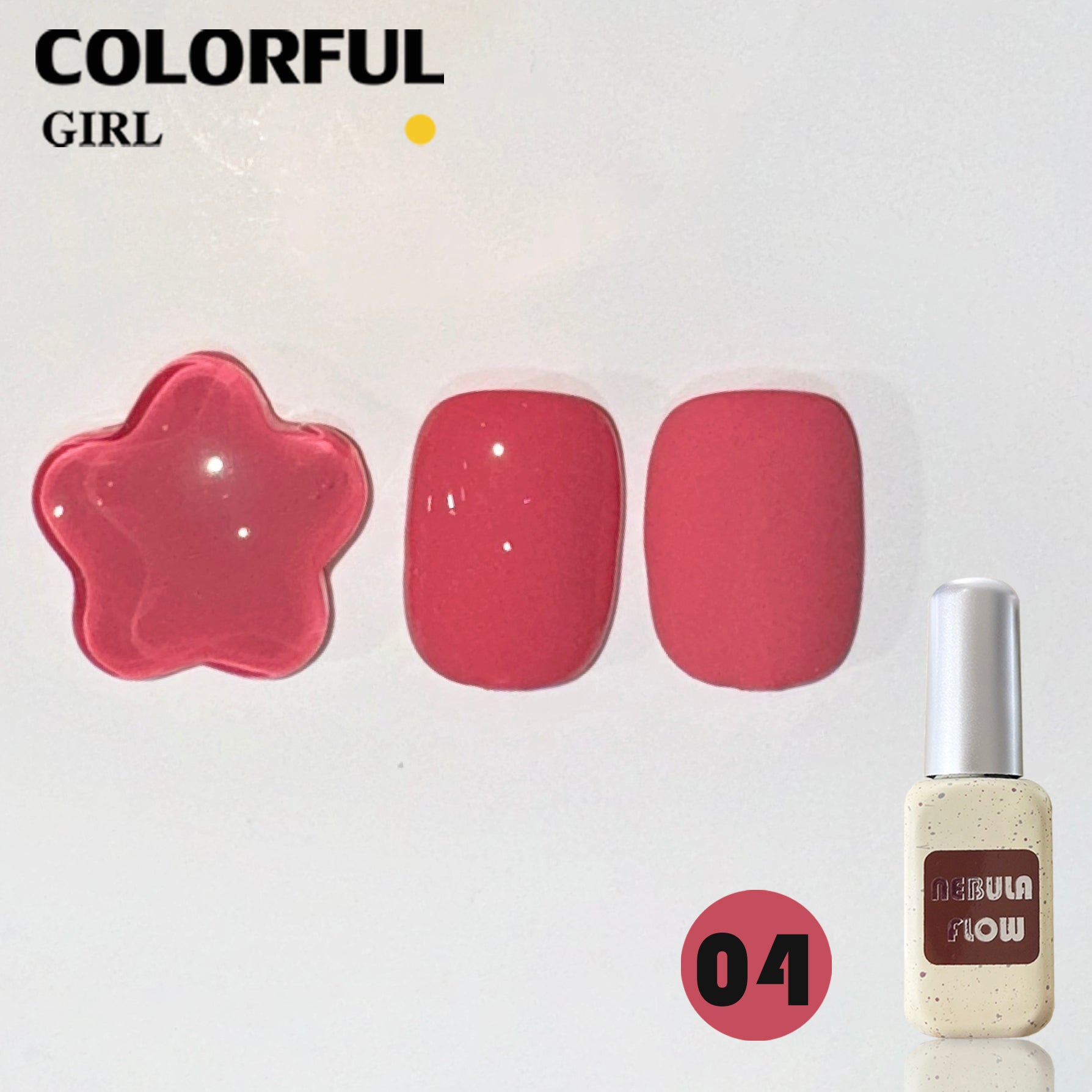 NebulNFlow แบบแยกขวด สีชมพู เบอร์ 1-12 | สีเจลกลิซเตอร์/สีเจลสีพื้น