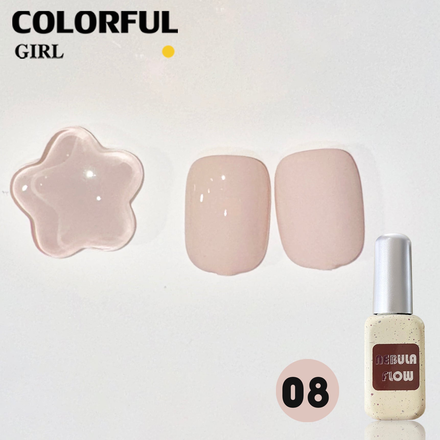 NebulNFlow แบบแยกขวด สีชมพู เบอร์ 1-12 | สีเจลกลิซเตอร์/สีเจลสีพื้น