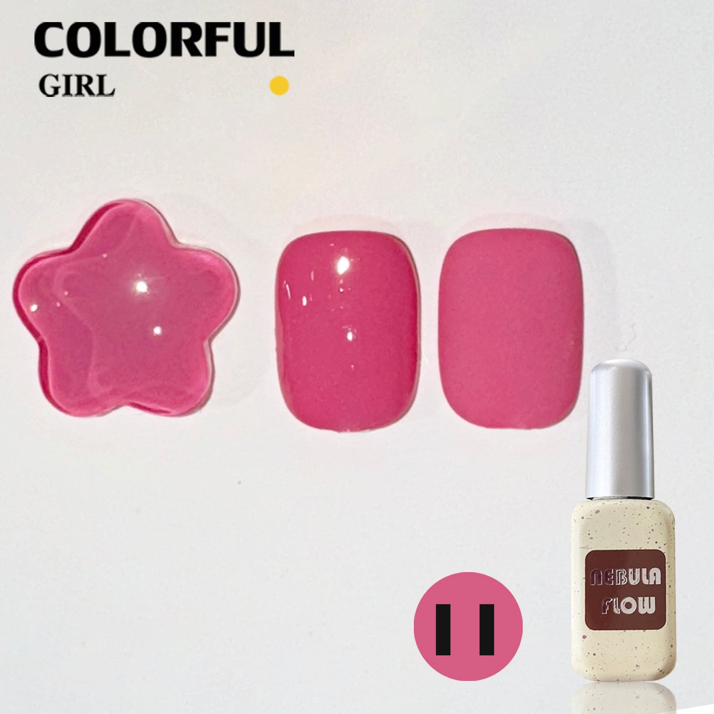 【พร้อมส่ง】NF-012 |12สี แบบแยกขวด สีเจลสีชมพู NebulNFlow| สีเจลกลิซเตอร์/สีเจลสีพื้น/ ต้องอบ สีแน่น วิบวับ สวยมาก