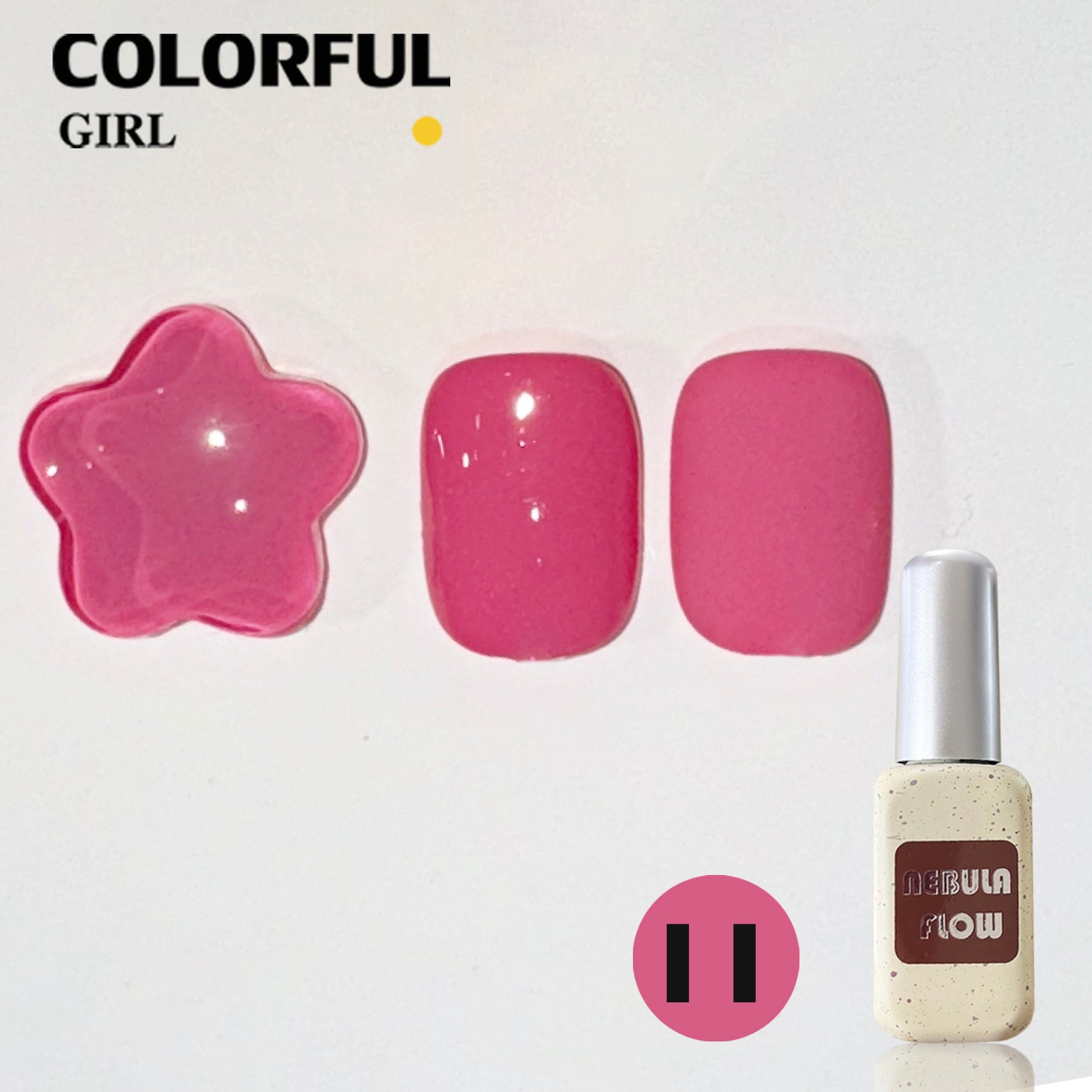 NebulNFlow แบบแยกขวด สีชมพู เบอร์ 1-12 | สีเจลกลิซเตอร์/สีเจลสีพื้น