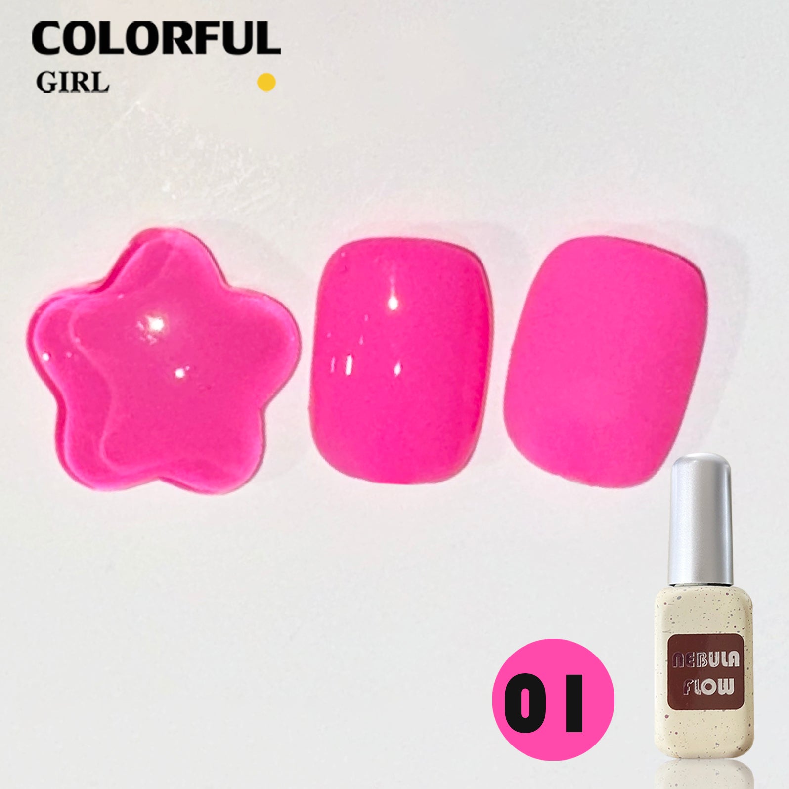 NebulNFlow แบบแยกขวด สีนีออน เบอร์ 1-12 |ไม่เรืองแสง