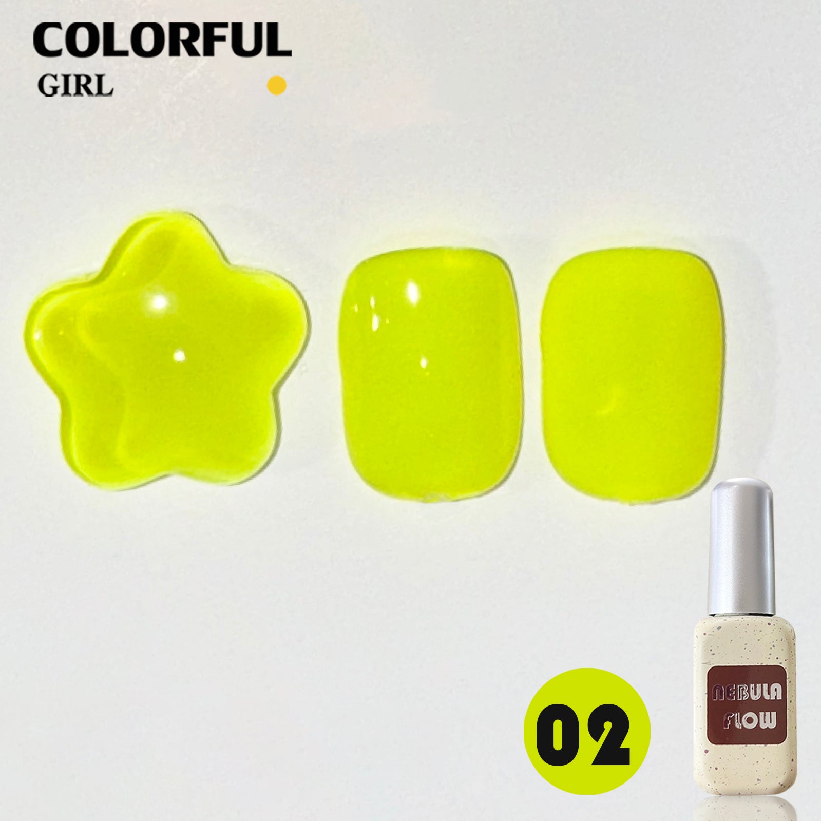 NebulNFlow แบบแยกขวด สีนีออน เบอร์ 1-12 |ไม่เรืองแสง