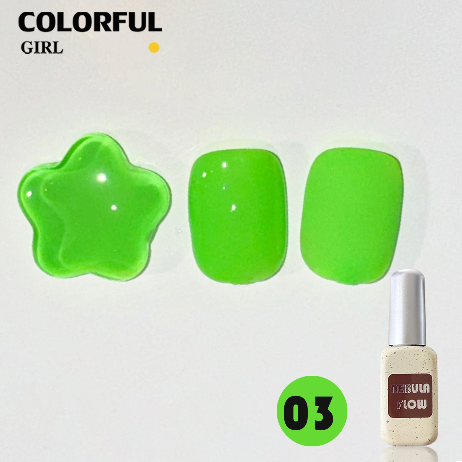 NebulNFlow แบบแยกขวด สีนีออน เบอร์ 1-12 |ไม่เรืองแสง