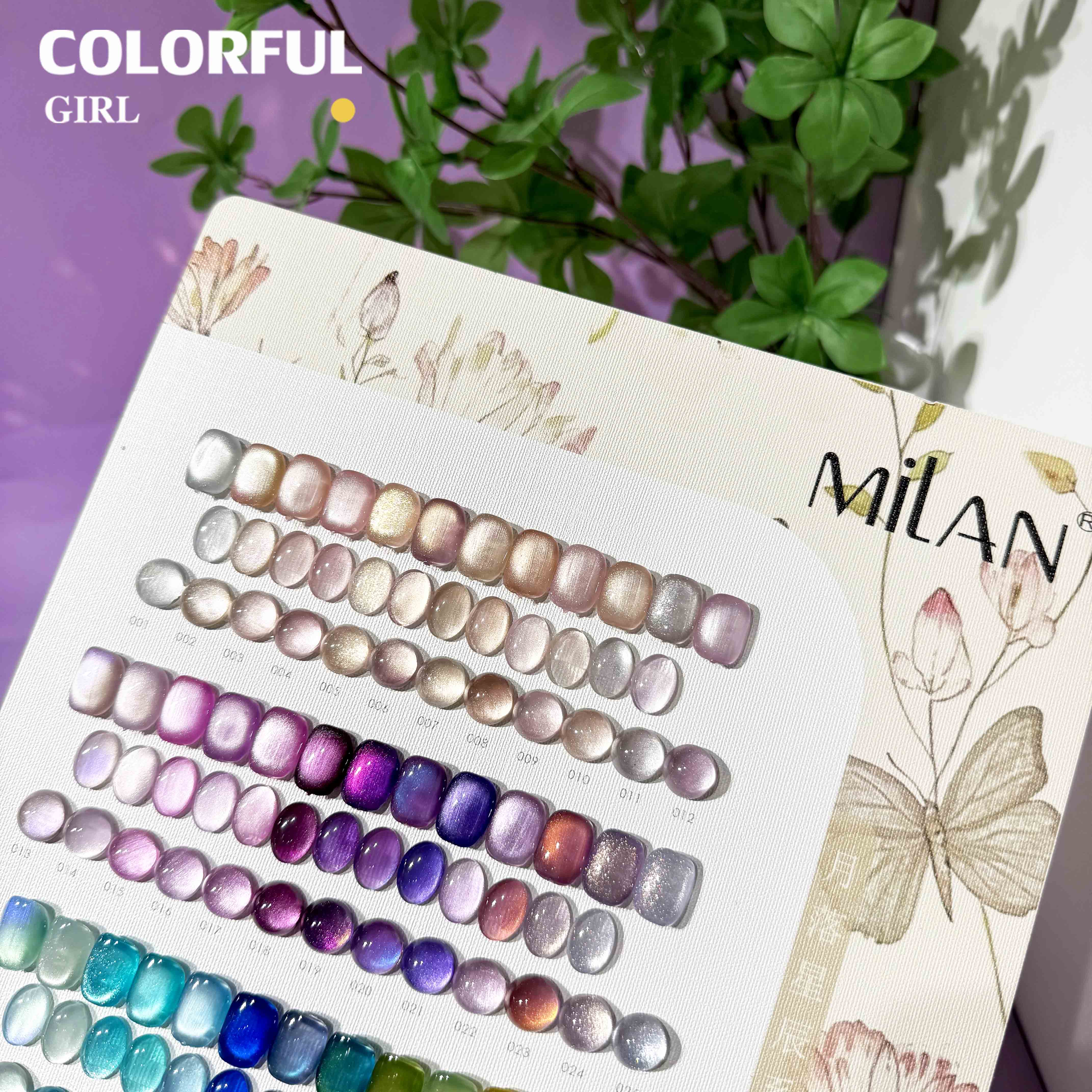 สีเจลแคทอายเนื้อซาติน + สีเจลแคทอายลูกแก้ว เซ็ต 50 สี แถมฟรีชาร์ทสี