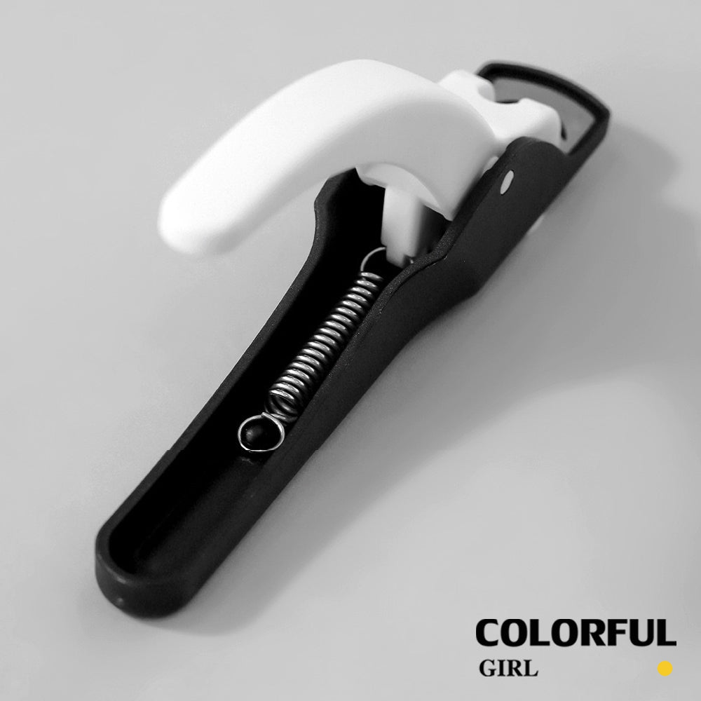 ✨พร้อมส่ง✨กรรไกรตัดเล็บปลอม สเตนเลส รูปตัว U สไตล์ฝรั่งเศส สําหรับตกแต่งเล็บ กรรไกรตัดเล็บปลอม มีกล่องเก็บเศษเล็บ วัดขนาดเล็บได้