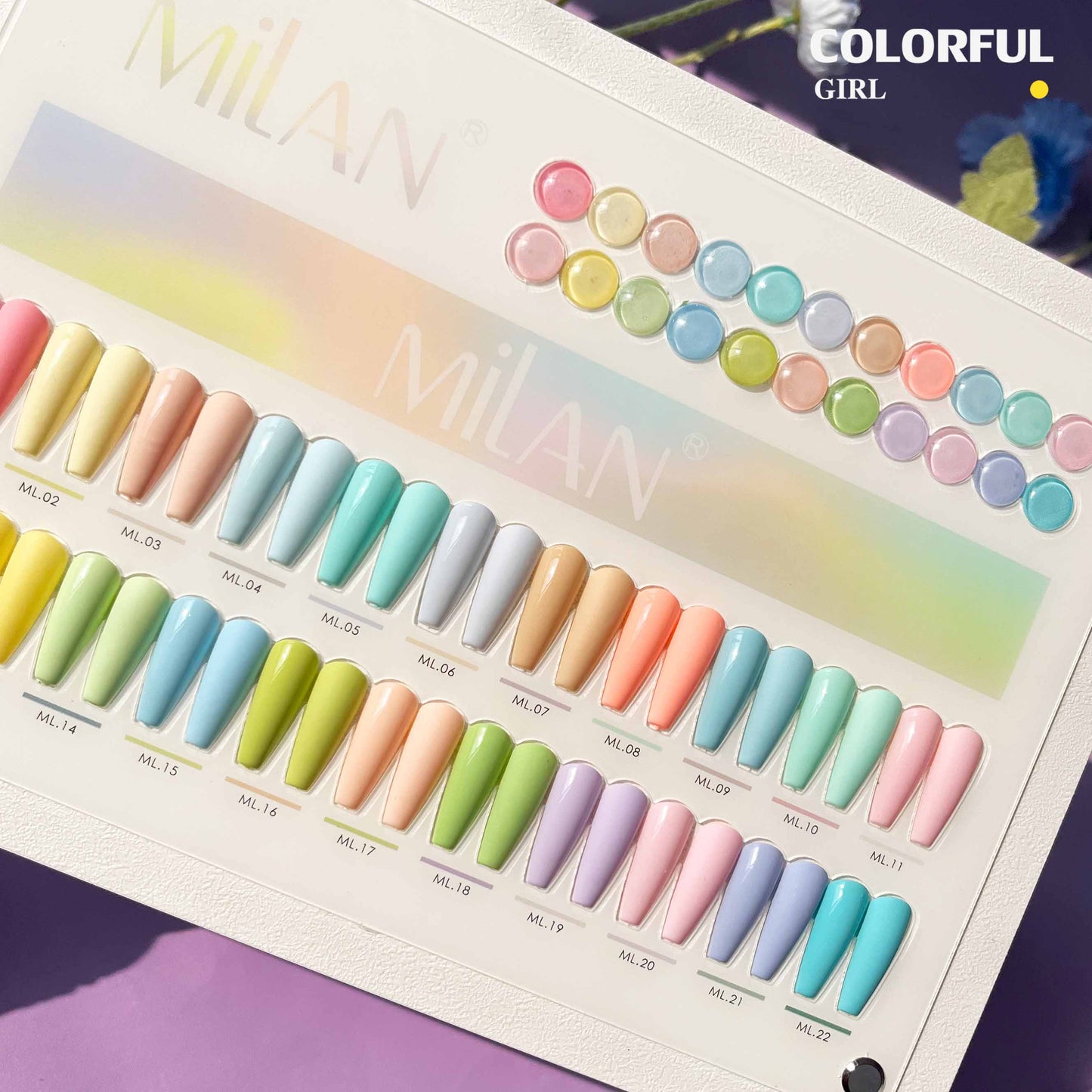 【พร้อมส่ง】 สีทาเล็บเจล (MILAN 22สี) สีเจล Macaron 22สี Macaron+แถมชาทสีฟร