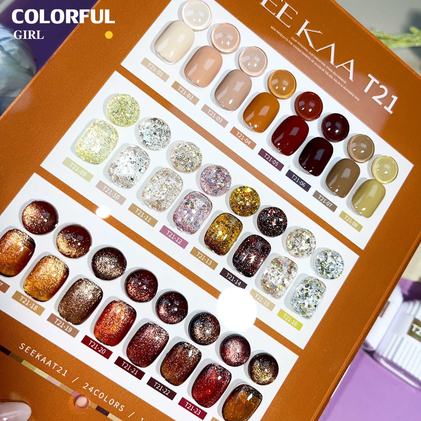 【พร้อมส่ง】VENDEENI 24 สี (VENDEENI ) เซทสีเจล เอิทโทน คาราเมลโทน สีเจลทาเล็บ สีแฟลชสีเจล สีเจลแคทอาย แถมชาร์ทสี