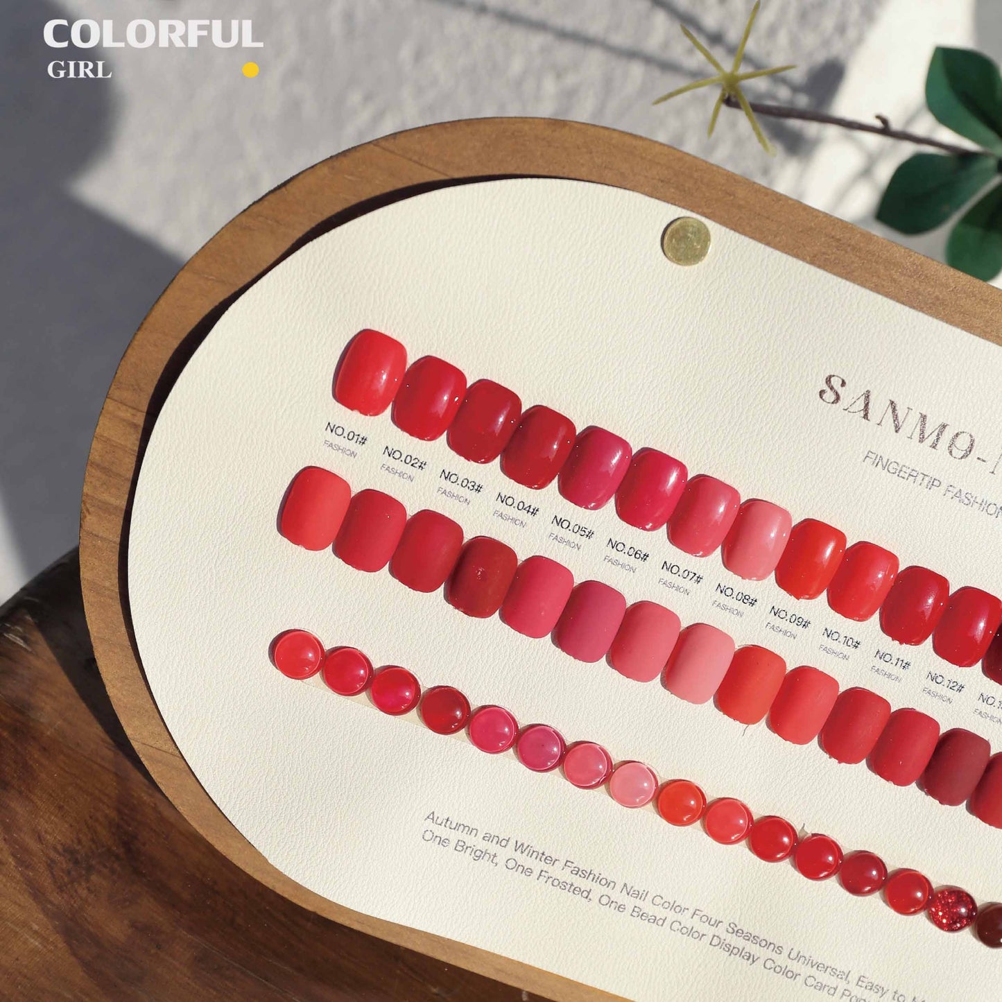 【พร้อมส่ง】20สี ชุดเซ็ตโทนสีแดง สีเจลสีพื้น SANMO สี ( SANMO) สีเจล 20สี แถม ชาร์ทสี
