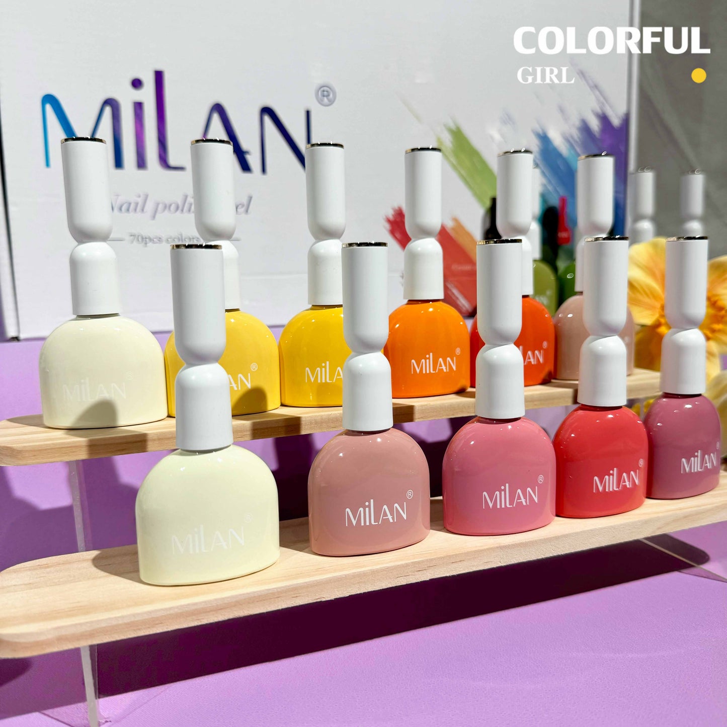 【พร้อมส่ง】สีเจล Milan 68สี 1 ชาต( ขนาด 15ml)สีเจลกลิซเตอร์+ สีเจลสีพื้น+ สีเจลไซรัป แถมท็อปกับเบสและชาตสี สีทาเล็บ พร้อมชาร์ทโชว์ ขวดสีเดียวกับสี
