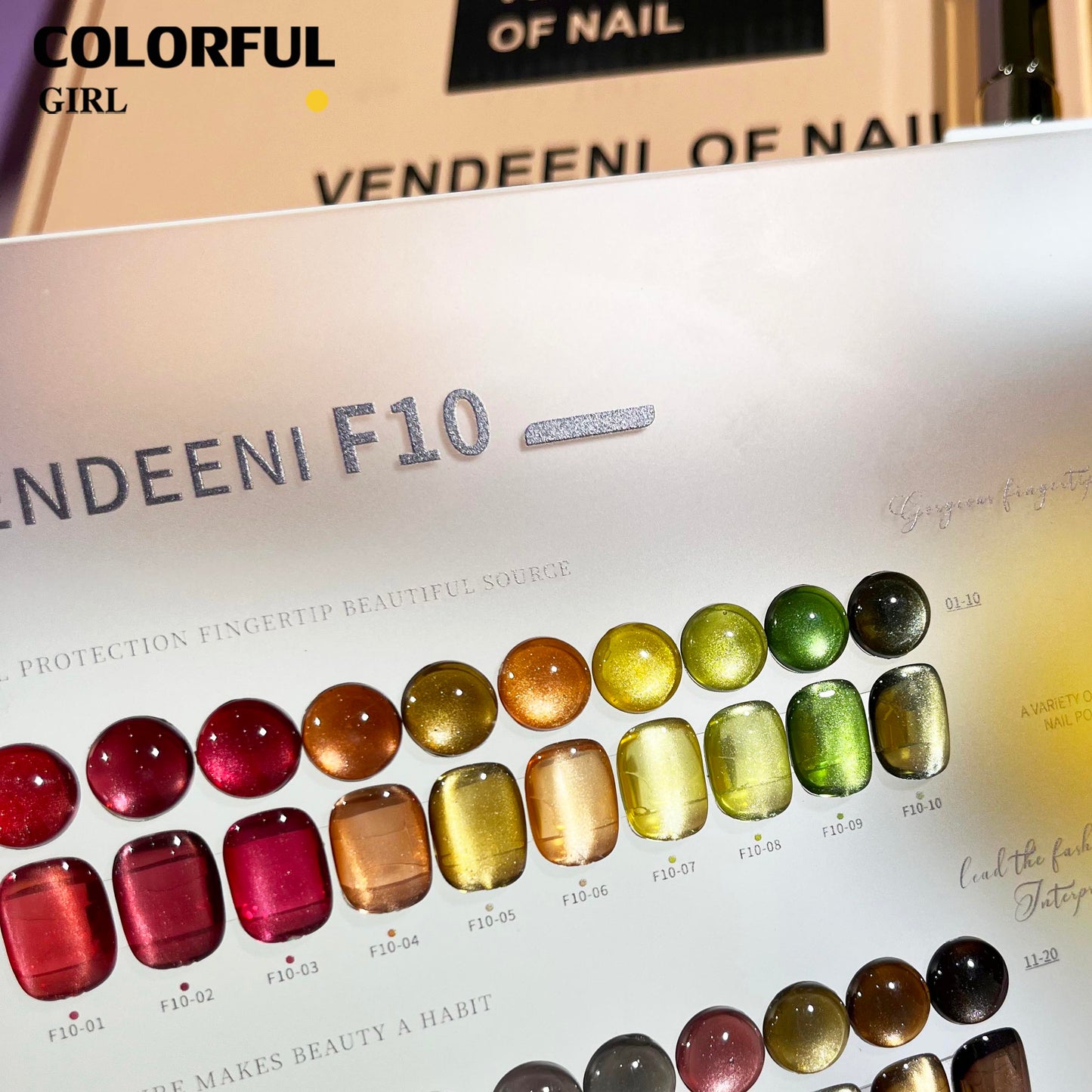 พร้อมส่งในไทย สีเจลแคทอายเนื้อซาติน《 VENDEENI VDN-F10》30สี สีลูกแก้วแคทอาย สีลูกแก้ว ส่งไว! 30 สี แถม ชาร์ทสี✨