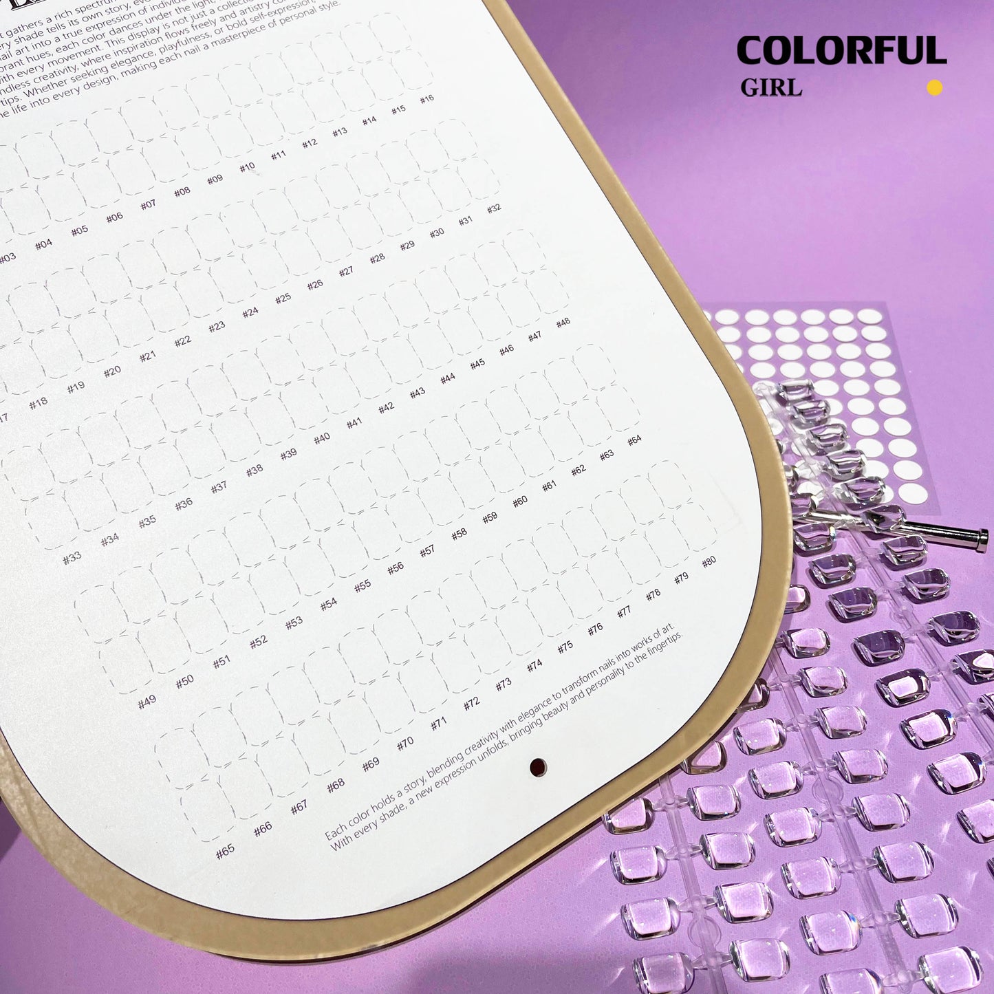 【พร้อมส่ง】Colorful Girl ชาร์จโชว์สีเจล ชาร์จอะคริลิคโชว์สีเจล ชาร์จสี80 สี พร้อมเล็บ+กาวติด มีแท่งเหล็กสำหรับตั้งโชว์มาด้วย