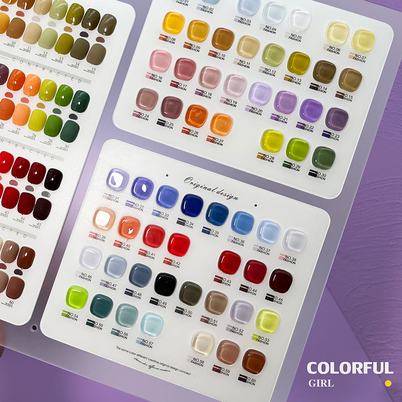 very good60สี ฟรีชาร์ตสี เบส ท๊อป สีเจล15ml.