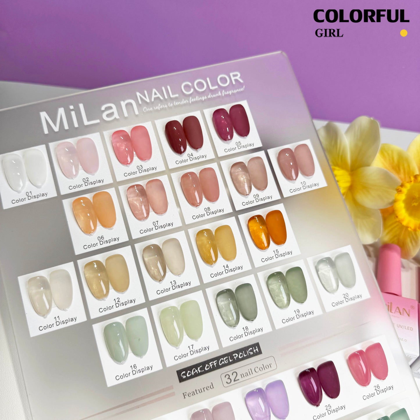 【พร้อมส่ง】MILAN สีเจลไซรัปรุ่นใหม่ 32 สี ฟรีชุดชาร์จชาร์จ เนื้อสวยละมุนค่ะ เจลลี่ไซรัป 32 สี ไม่บางจนเกินไปทาง่ายและสวยมากmilan