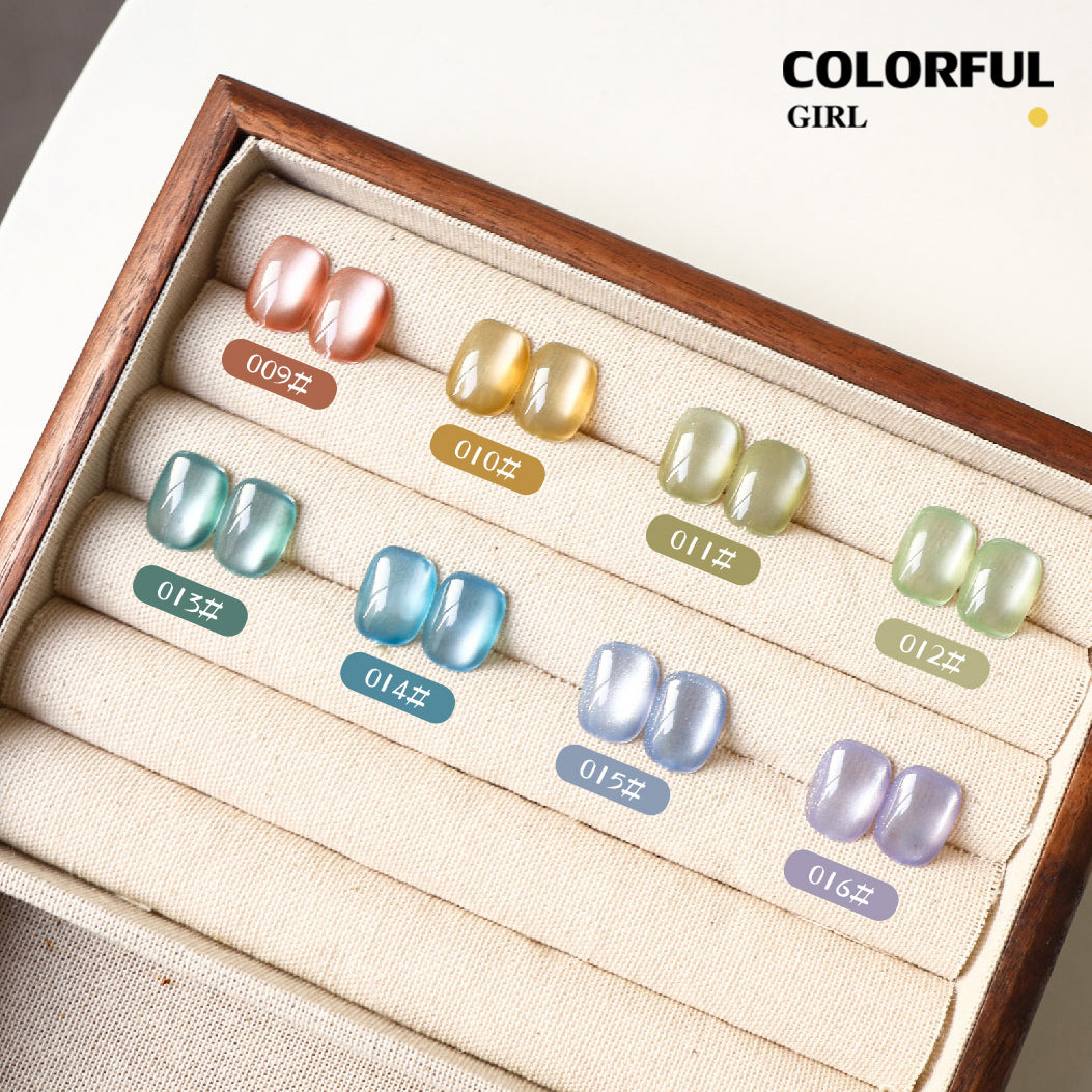 【พร้อมส่ง】16สี เจลหินอ่อนสีรุ้ง   สีเจลแคทอายเนื้อซาติน  สีเจลแคทอาย SANMO สี ( SANMO) สีเจล16สี   แถม ชาร์ทสี